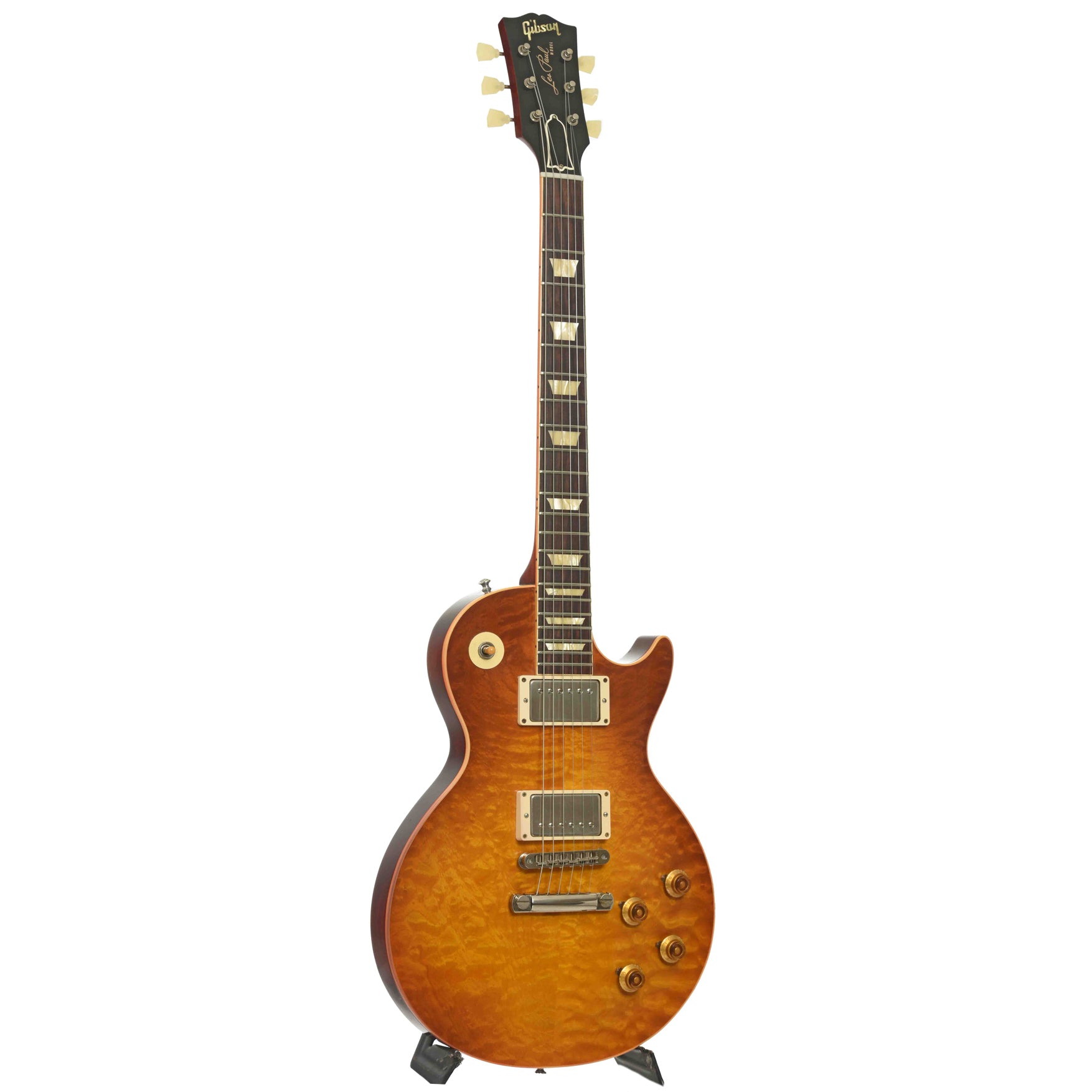 Full front and side of Gibson Custom Shop 60th Anniversary '59 Les Paul Standard Reissue Electric Guitar (2019)