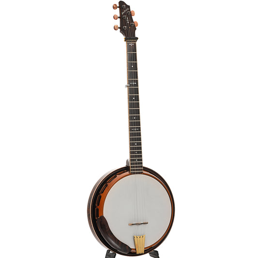 Full front and side of Nechville Nuvo Custom Resonator Banjo