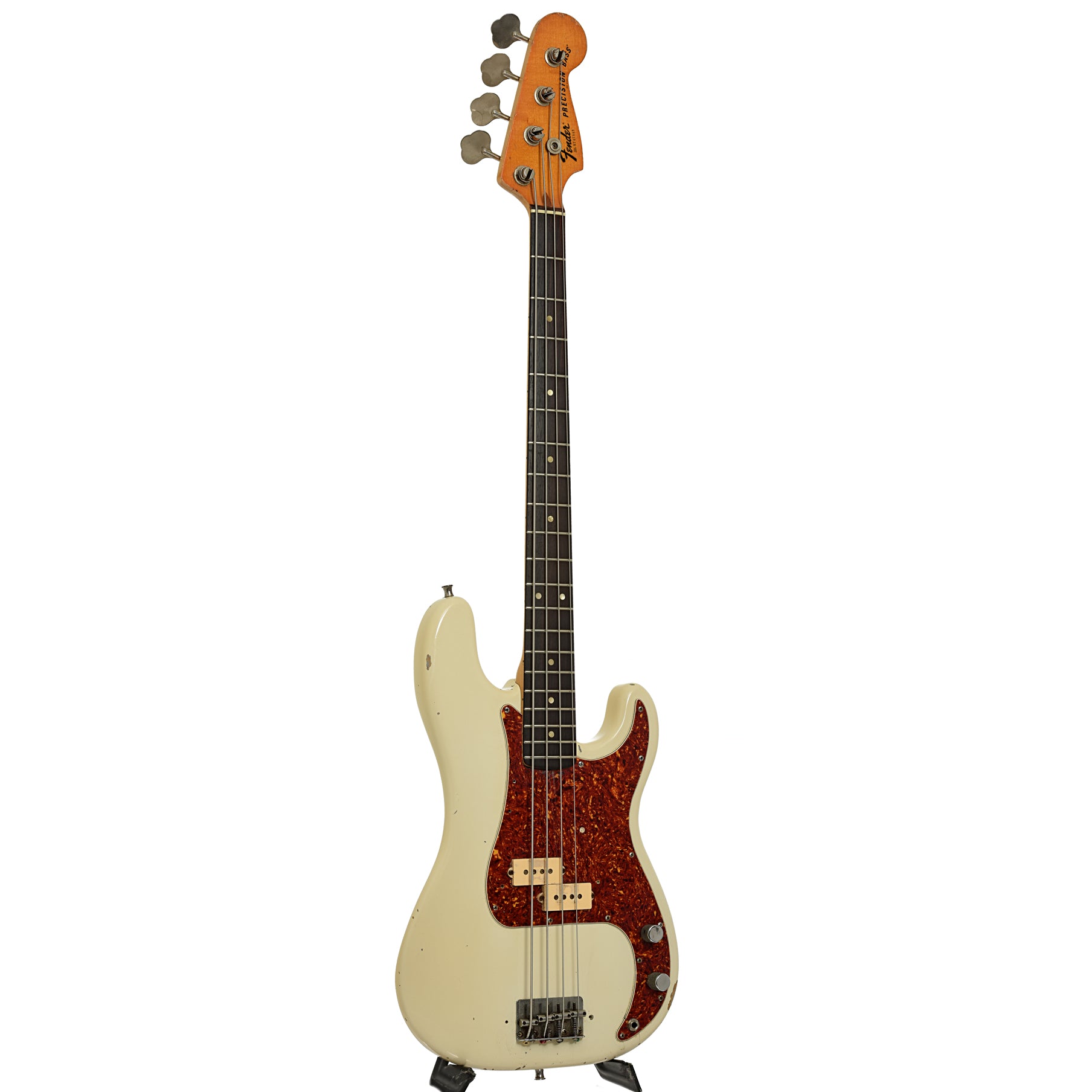 Full front and side of Fender Precision Electric Bass 