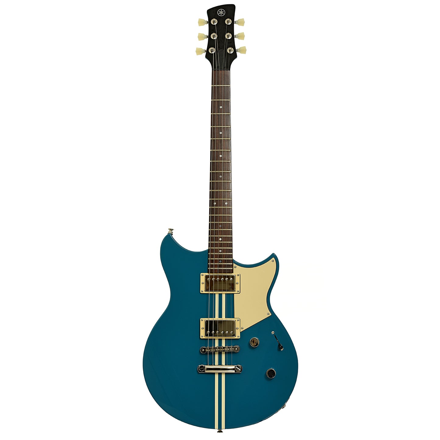 Full front of Yamaha RSE20 Revstar Element Electric Guitar, Swift Blue