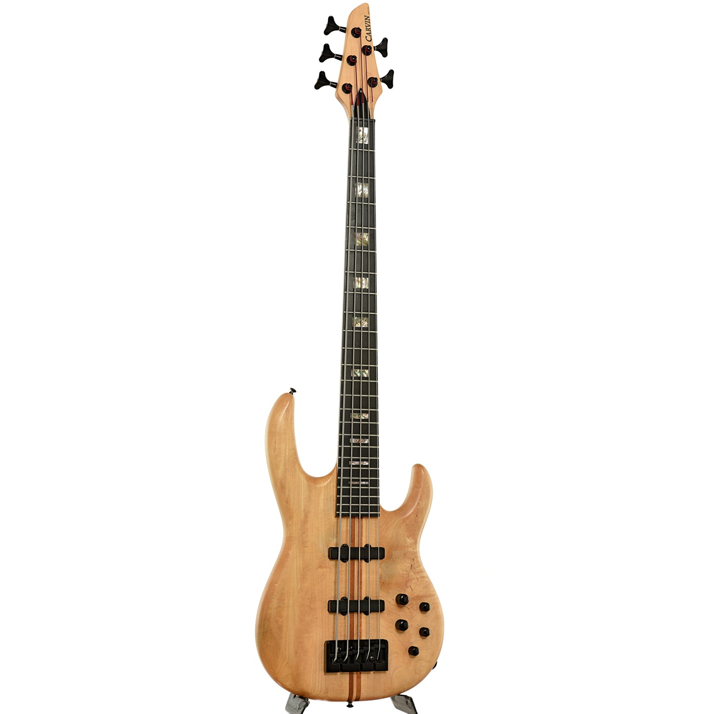 Full front and side of Carvin LB-75  5-String Electric Bass