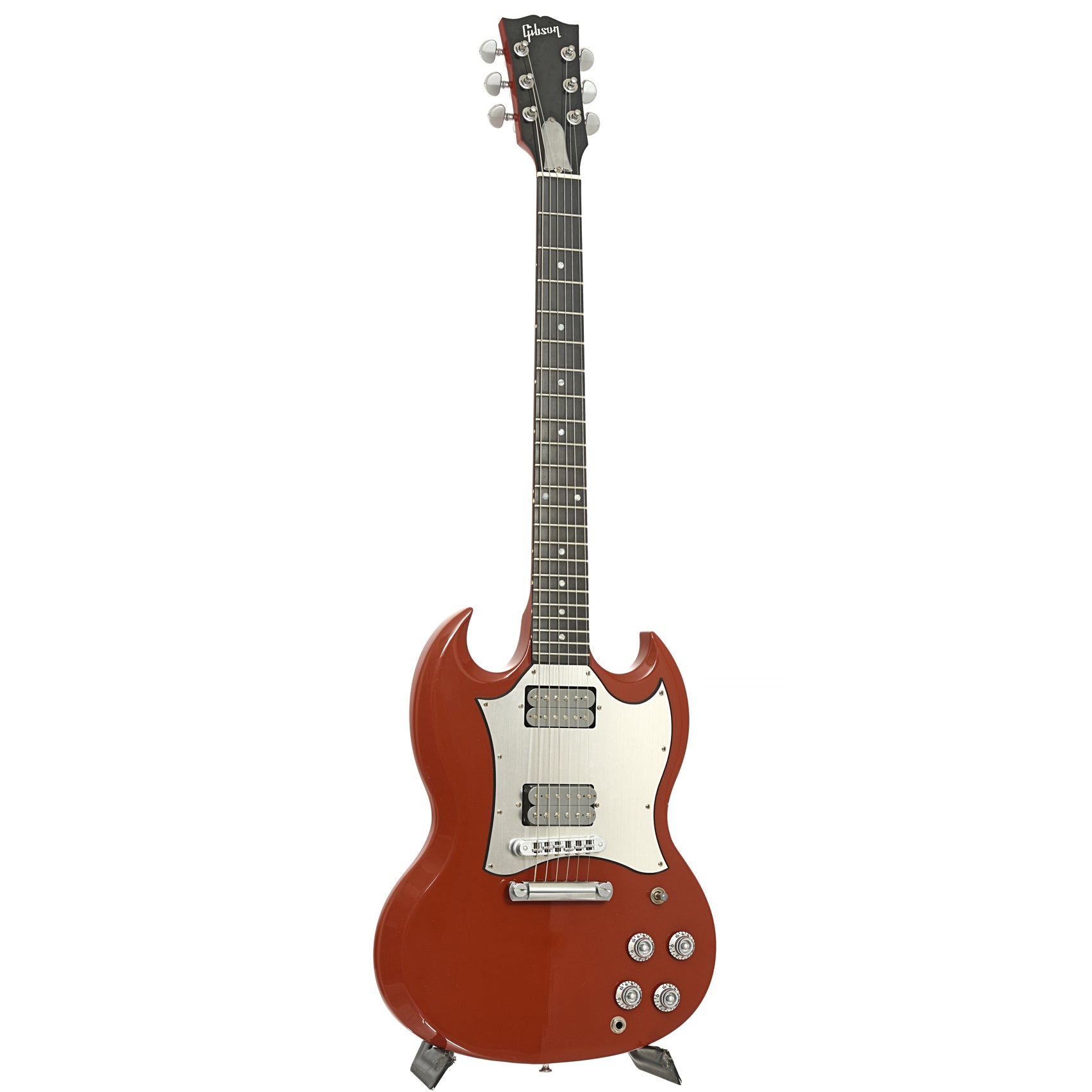 Full front and side of Gibson Limited Edition SG Platinum Electric Guitar