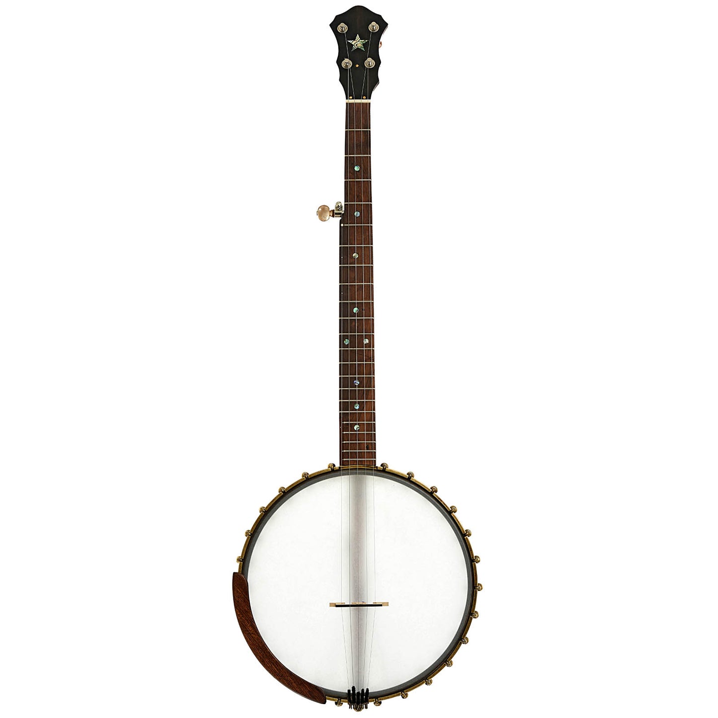 Full front of Starr Limited Edition Banjos 12" Curly Maple Open-back Banjo