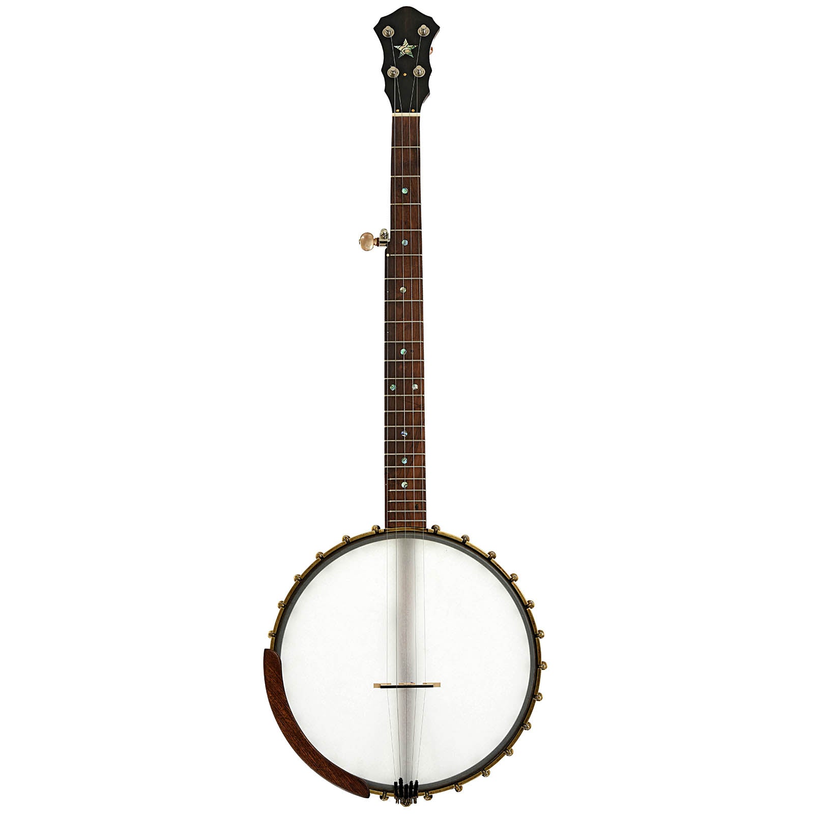 Full front of Starr Limited Edition Banjos 12" Curly Maple Open-back Banjo