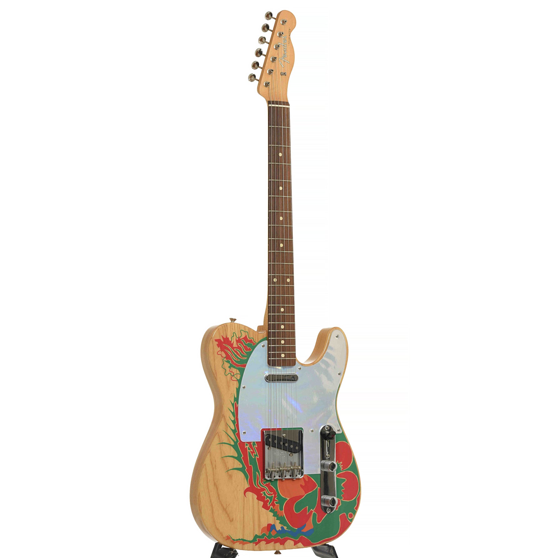 Full front and side of Fender Jimmy Page Telecaster