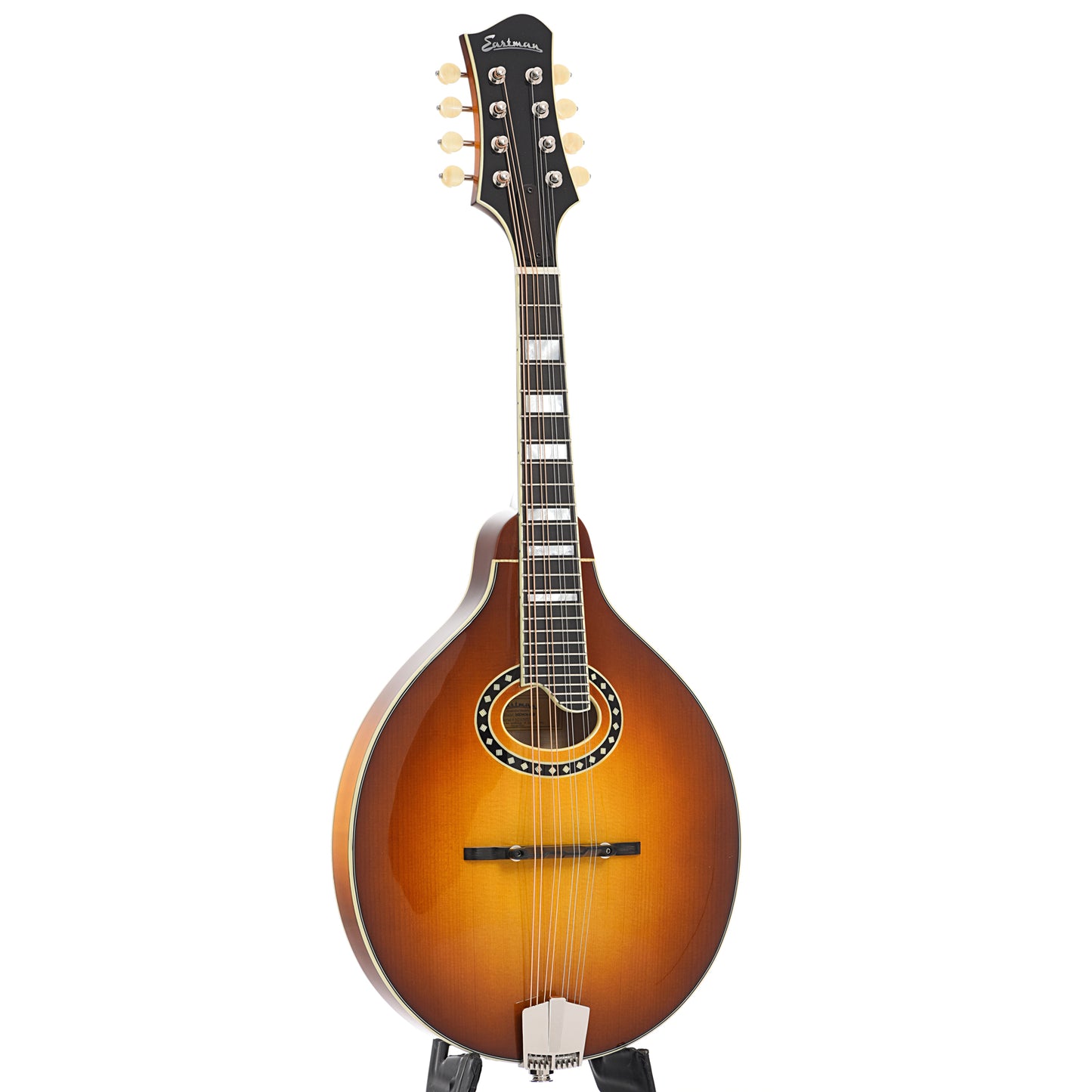 Full front and side of Eastman MD604 Mandolin
