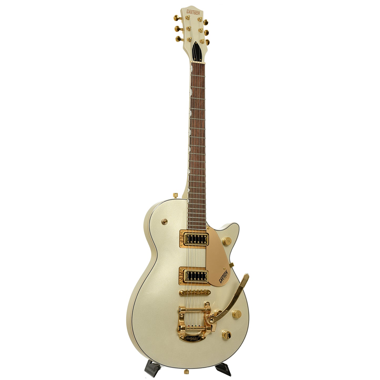 Full front and side of Gretsch Electromatic Pristine LTD Jet Electric Guitar