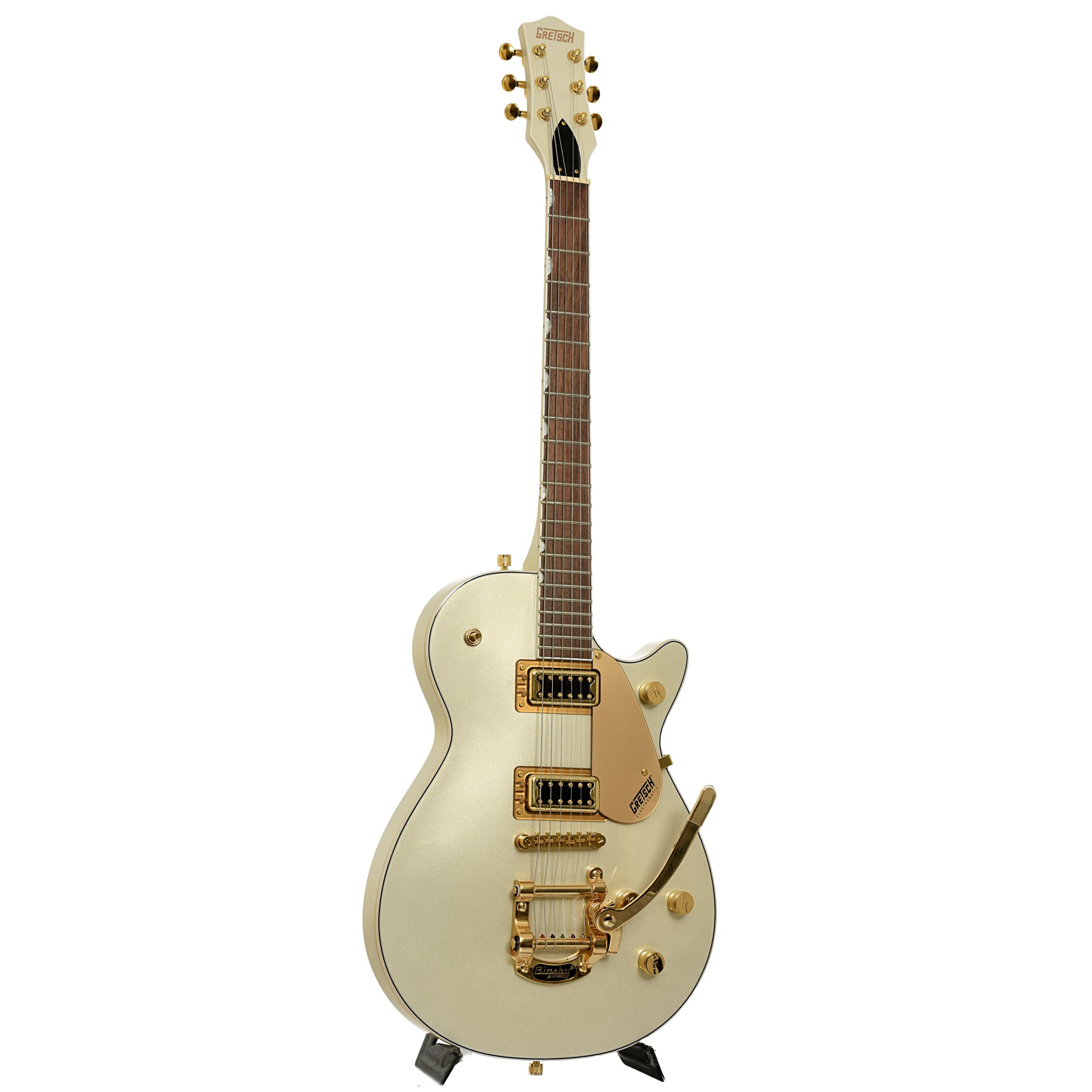 Full front and side of Gretsch Electromatic Pristine LTD Jet Electric Guitar