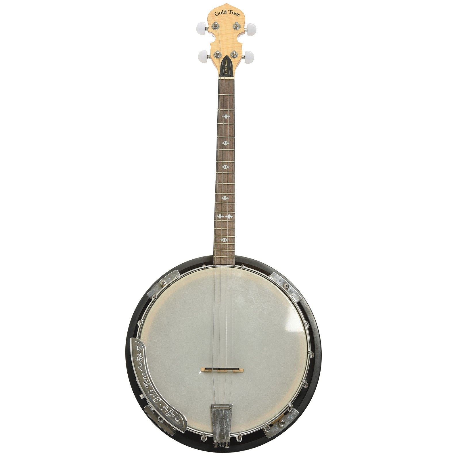 Full front of Gold Tone CC-IT Cripple Creek Irish Tenor Banjo