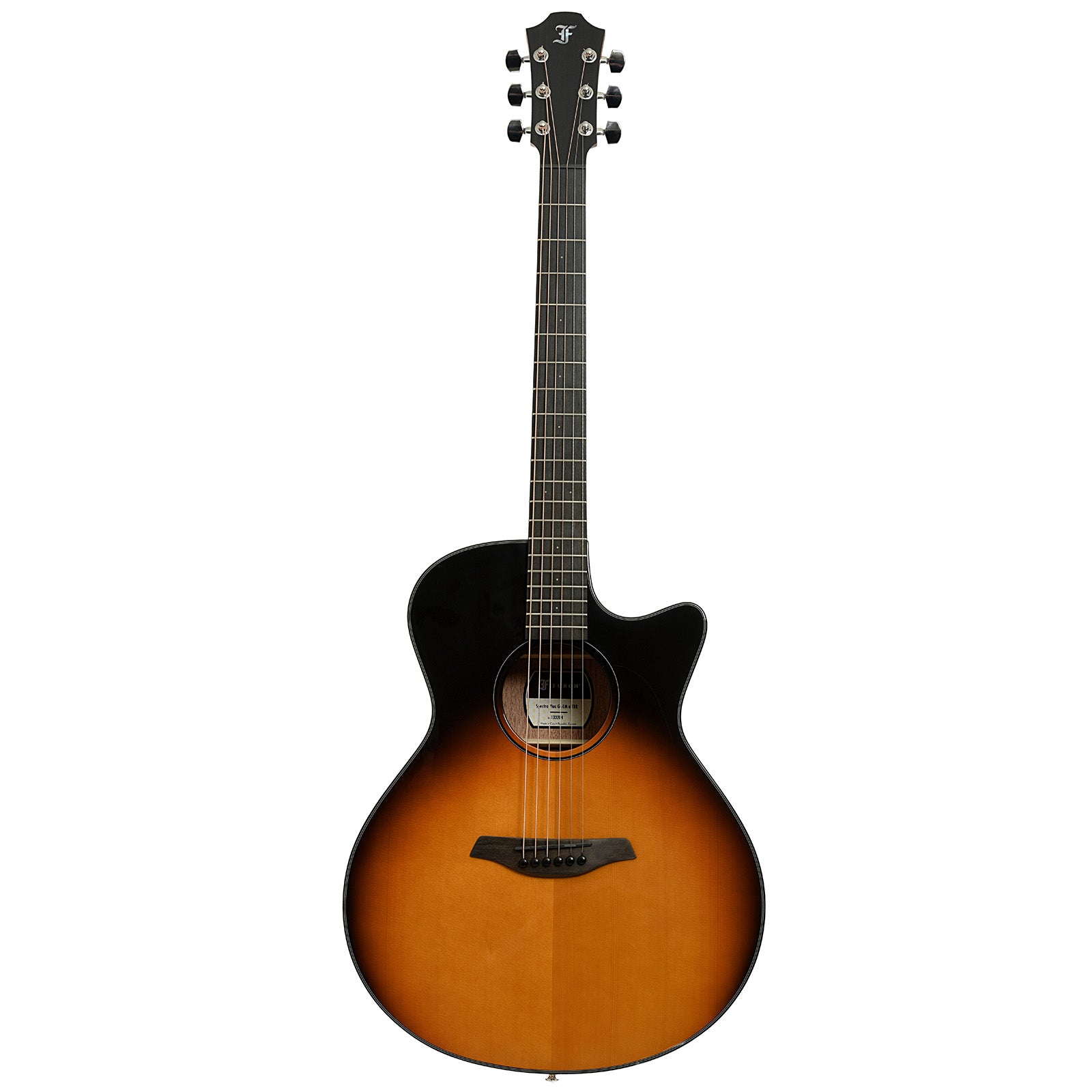 Full front of Furch Spectra Plus Gc-EM a Siena Amber Acoustic Guitar