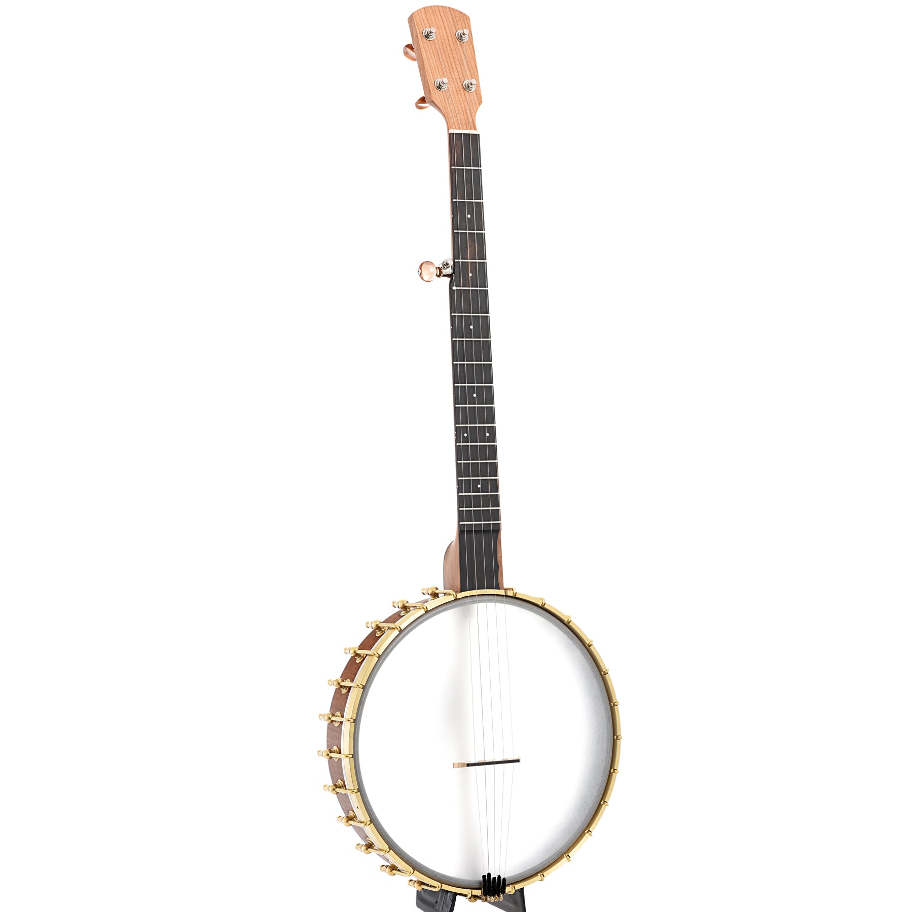Full front and side of Ode Moonlight 12" Openback Banjo