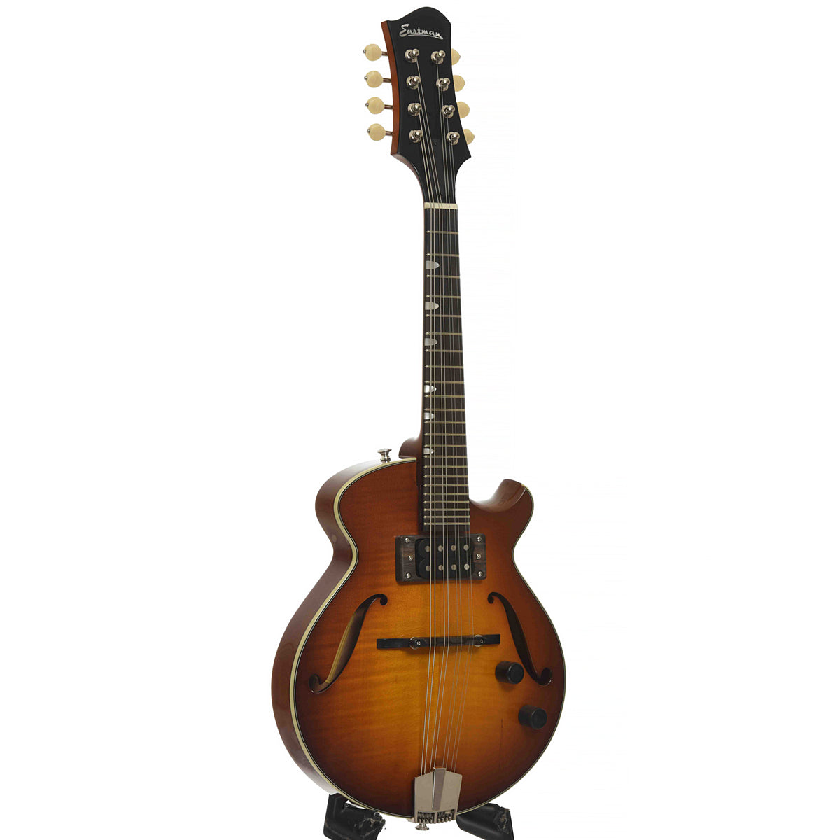 Eastman ERM El Rey Mandolin & Case, Goldburst, Full Front Angled