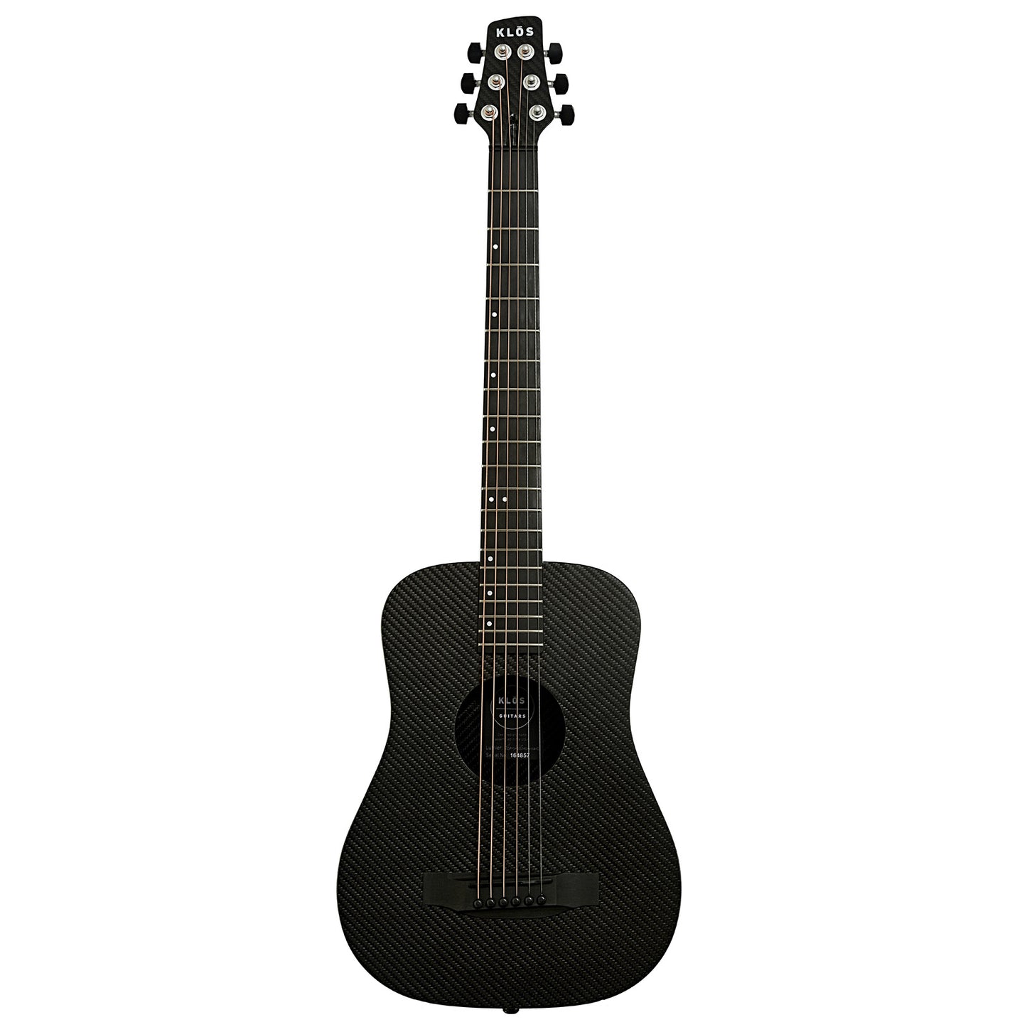 Full front of KLOS Full Carbon Travel Acoustic Guitar