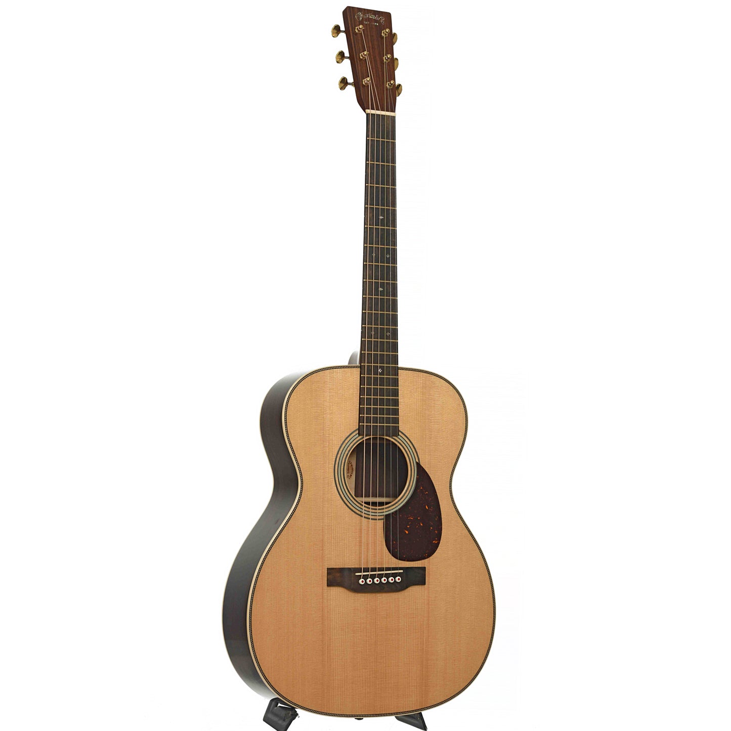 Full front and side of Martin OM-28 Modern Deluxe