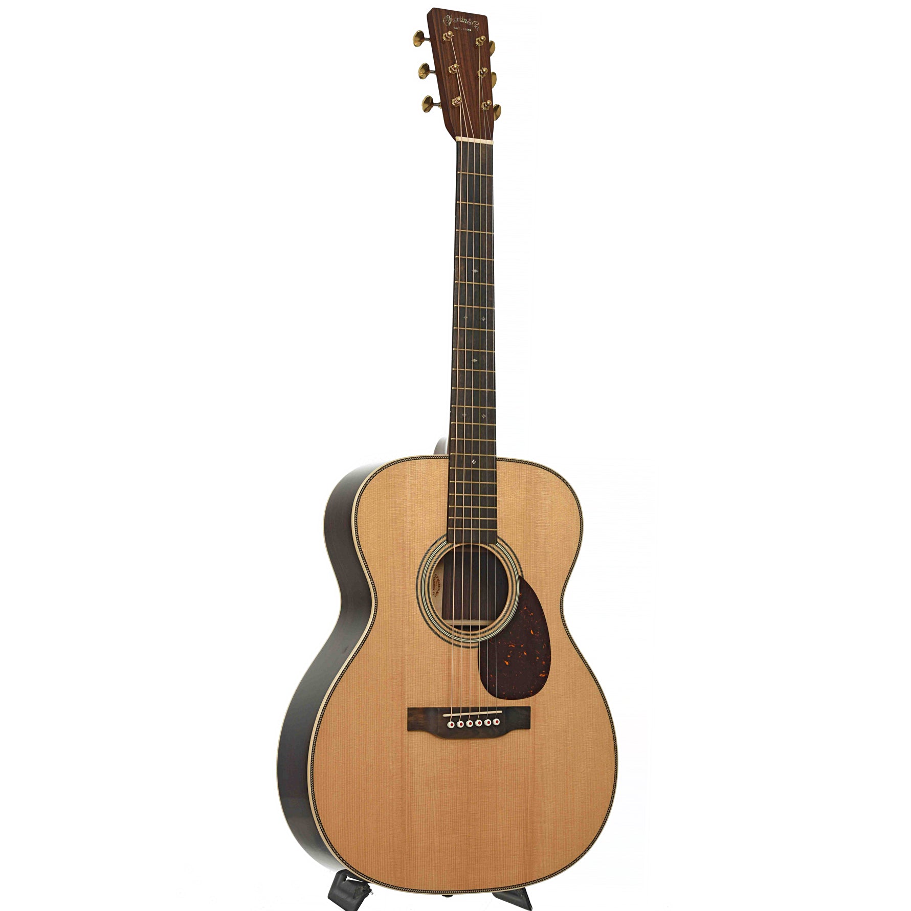 Full front and side of Martin OM-28 Modern Deluxe