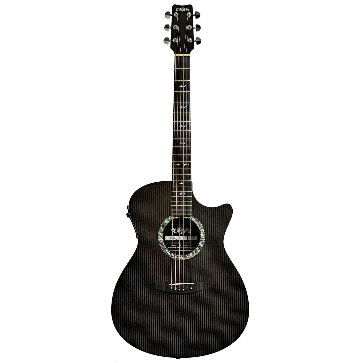 Full front of Rainsong OM-1000 Acoustic-Electric Guitar