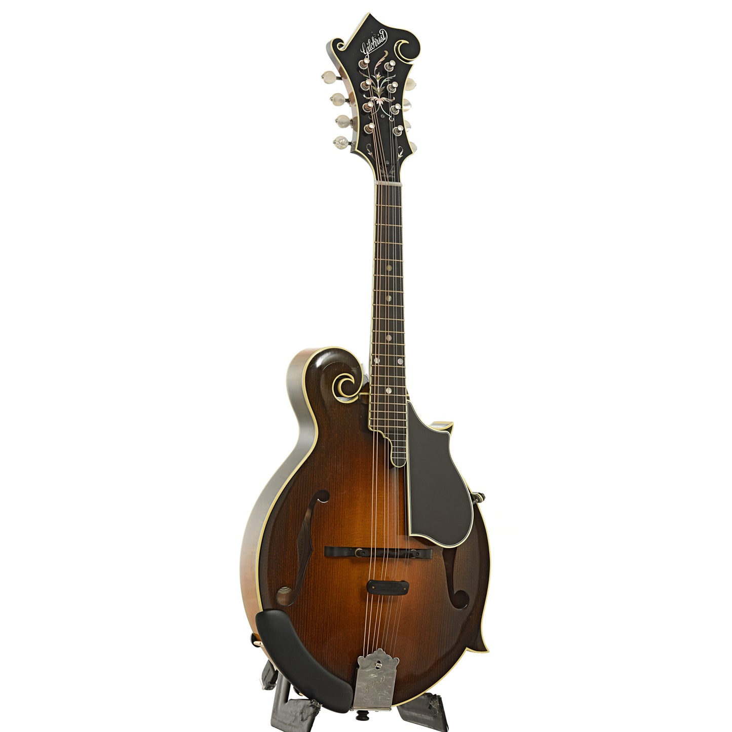 Full front and side of Gilchrist Model 5 Mandolin