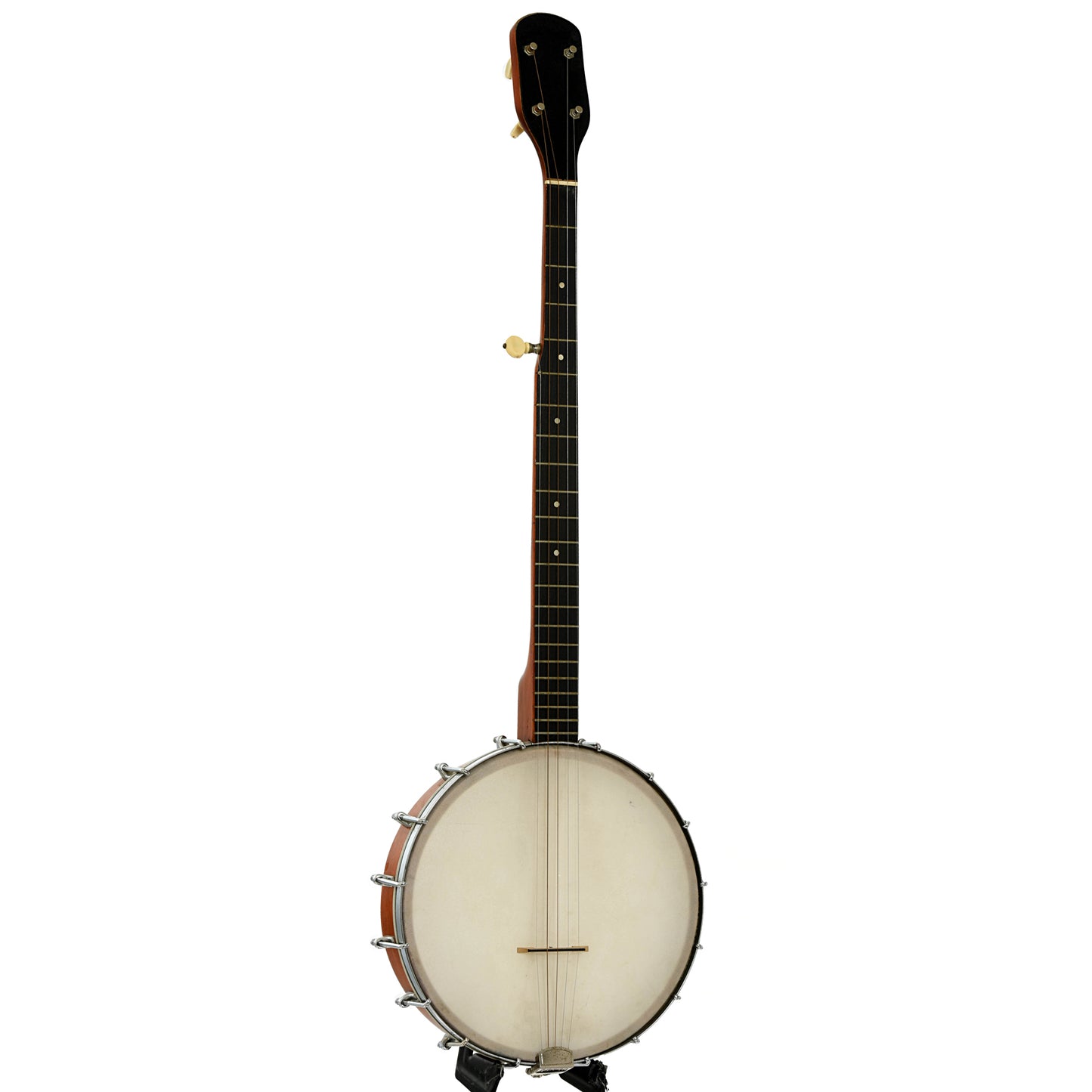 Full front and side of Gretsch 6535 Folk Model Open Back Banjo 