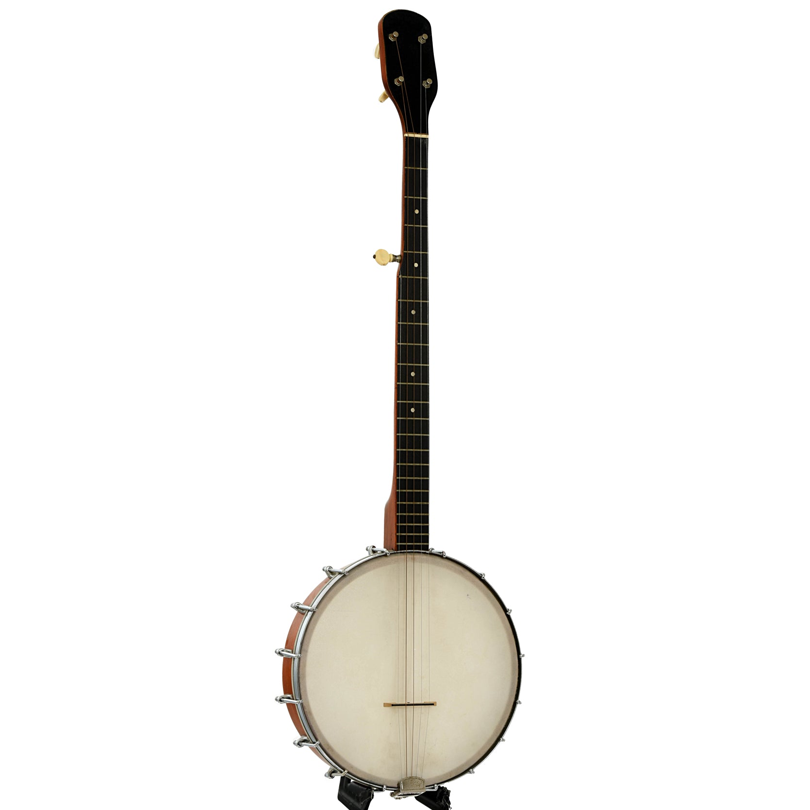 Full front and side of Gretsch 6535 Folk Model Open Back Banjo 