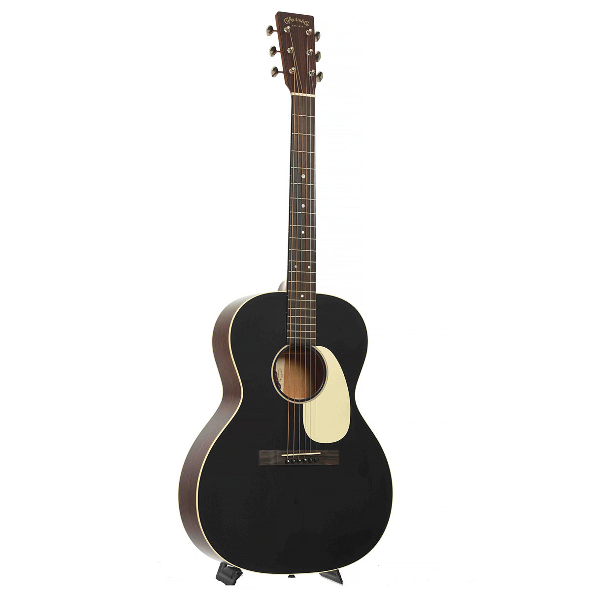 Full Front of Martin 00L-16E Acoustic Guitar, Black Smoke