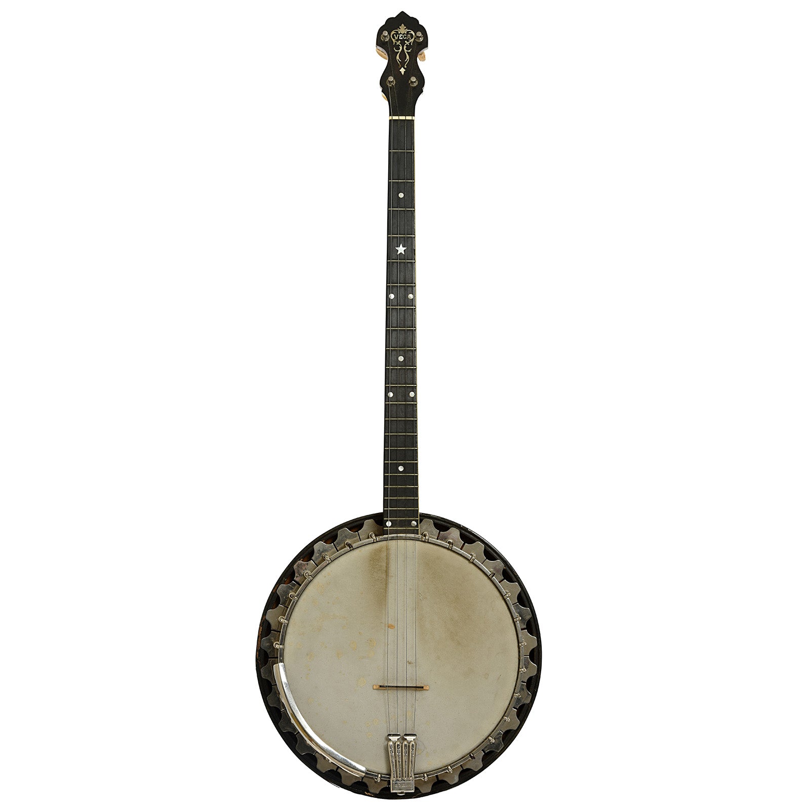Full front of Vega Vegaphone Professional Plectrum Banjo