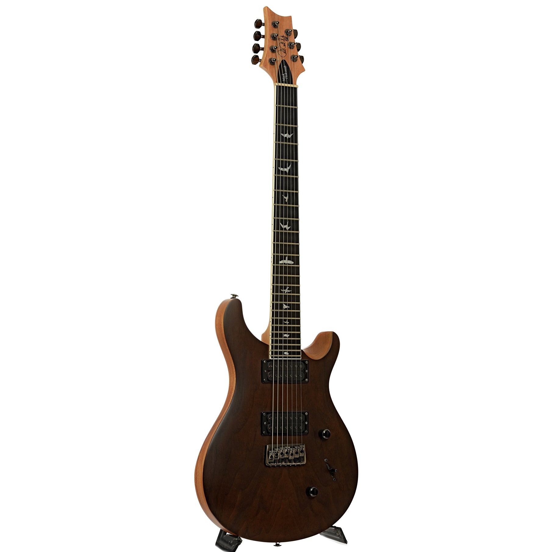 Full front and side of PRS SE Mark Holcomb 7-String Electric Guitar