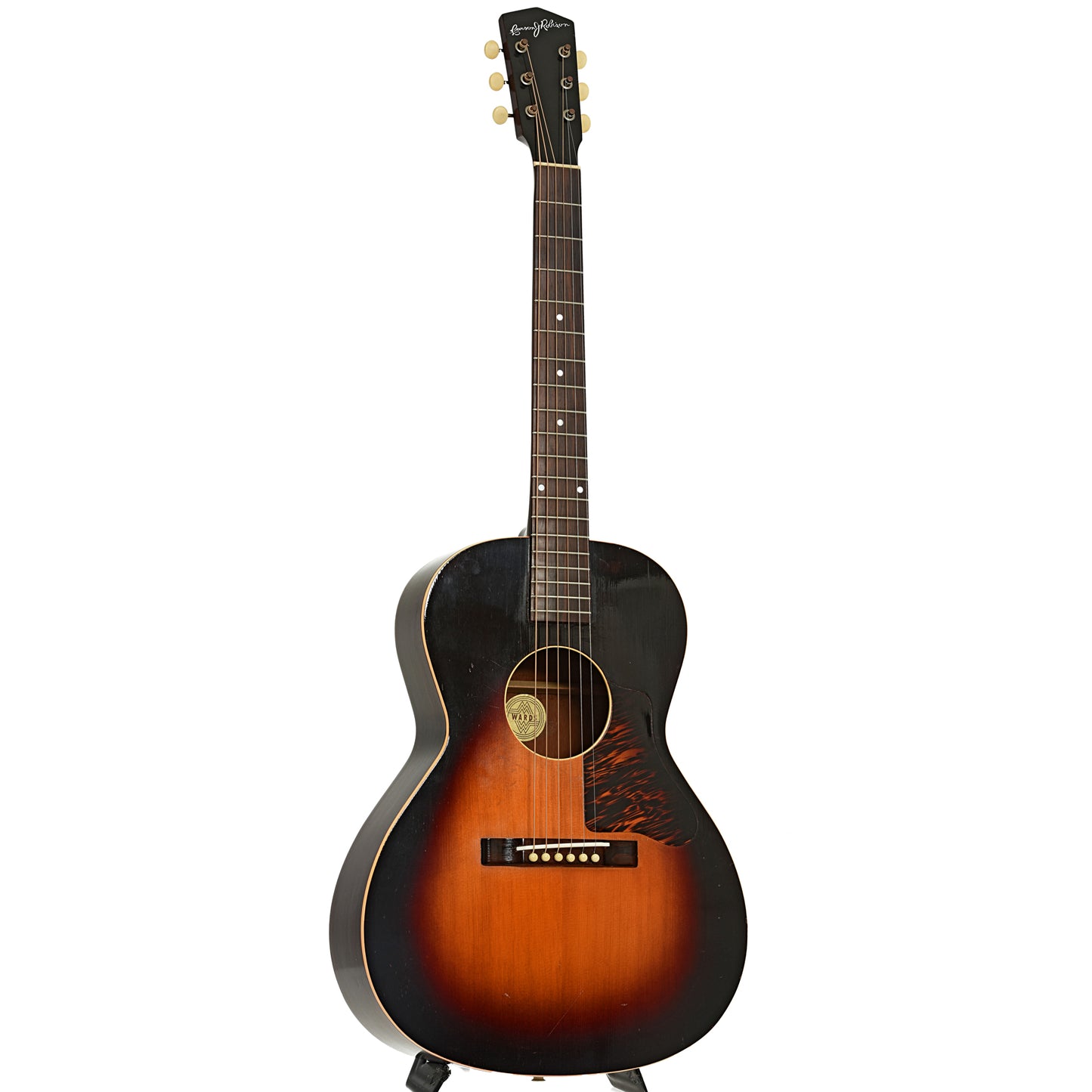 Full front and side of Carson J. Robinson Model 1281 Acoustic Guitar 