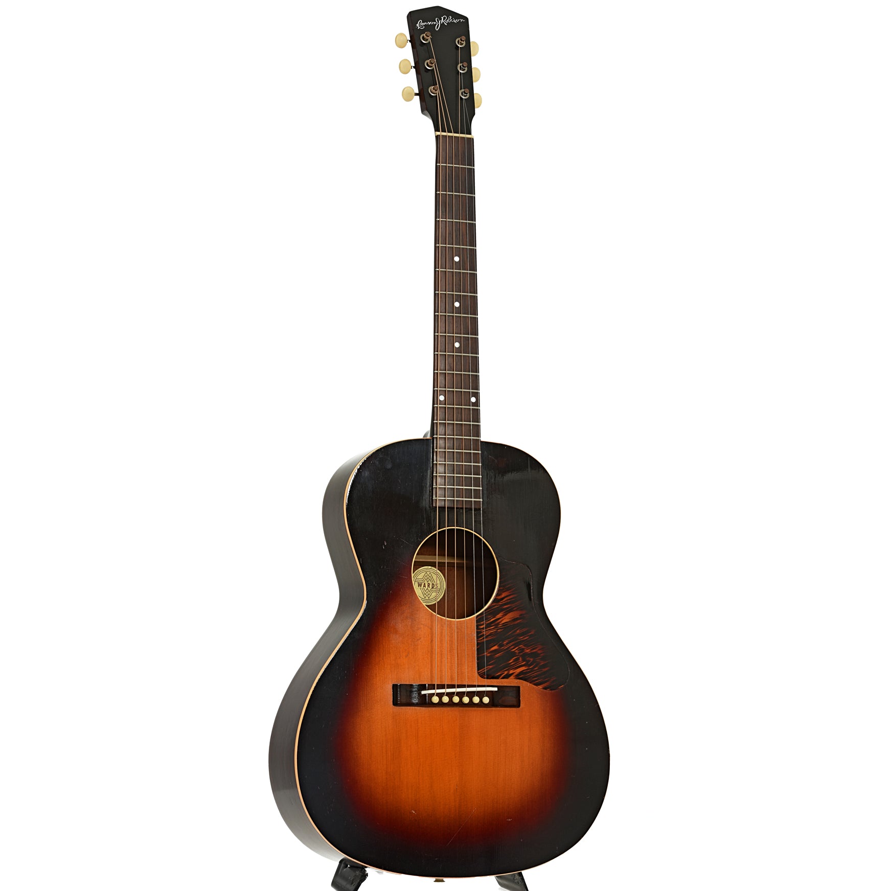 Full front and side of Carson J. Robinson Model 1281 Acoustic Guitar 