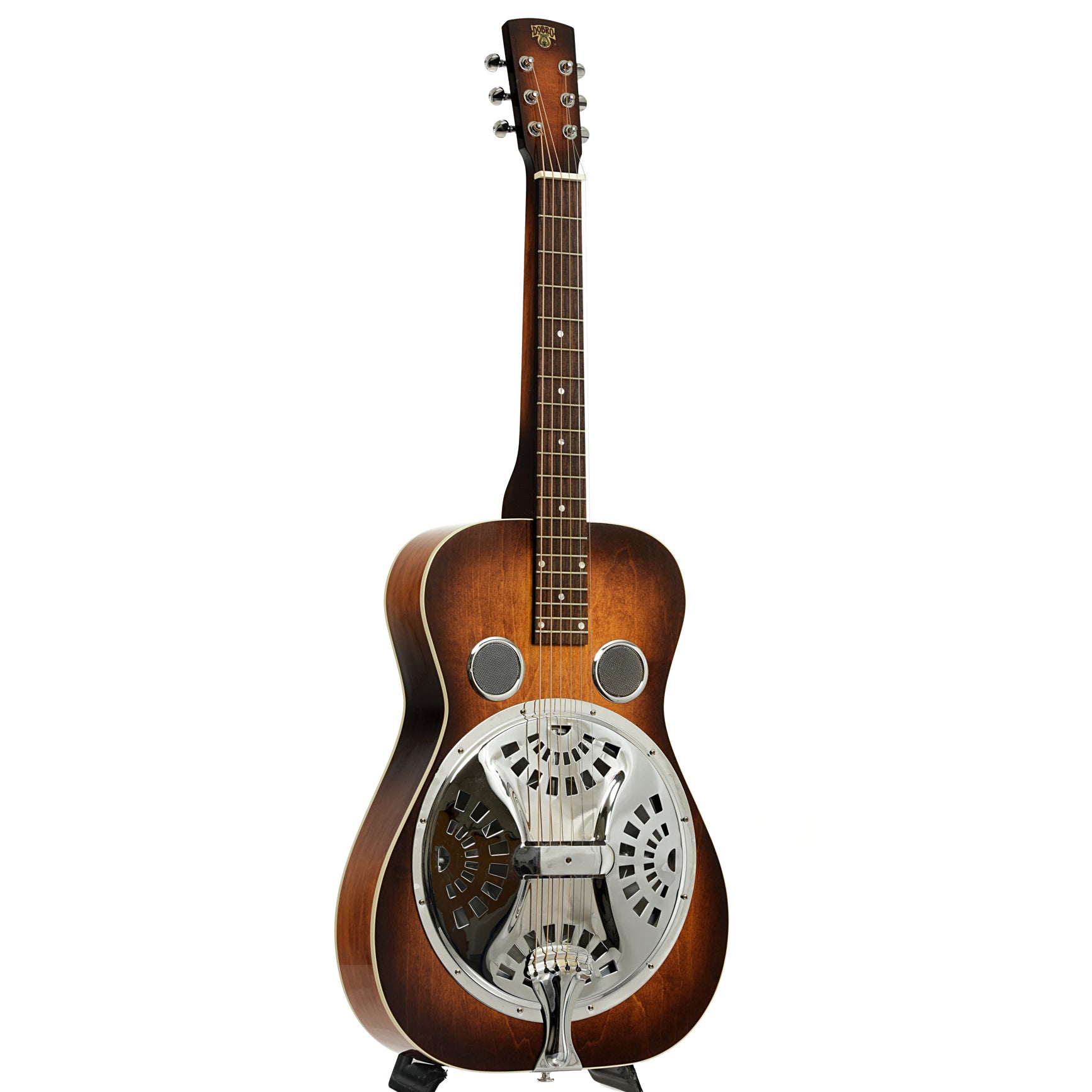 Full front and side of Dobro Model 27 Squareneck Resonator Guitar
