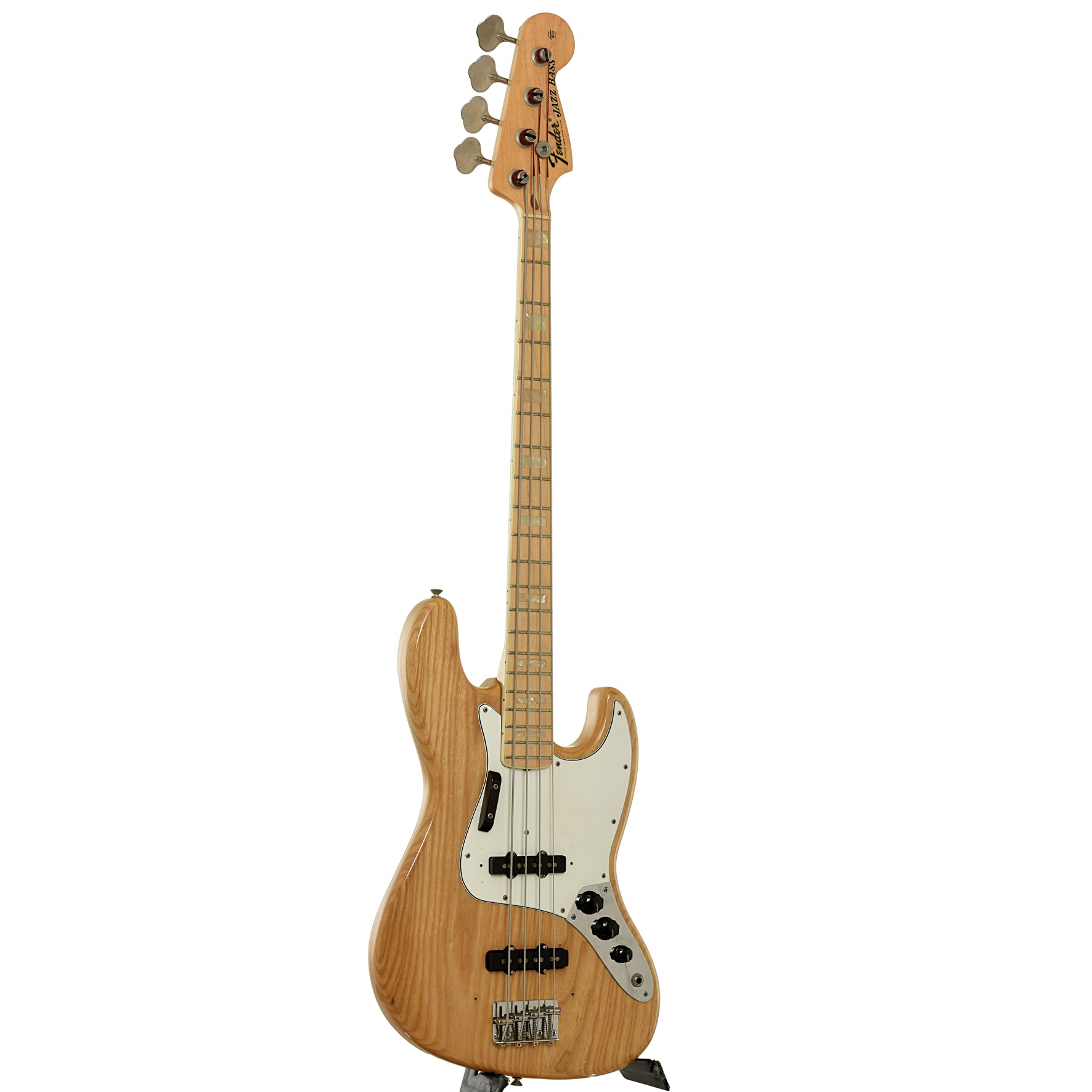 Full front and side of Fender Jazz Electric Bass 