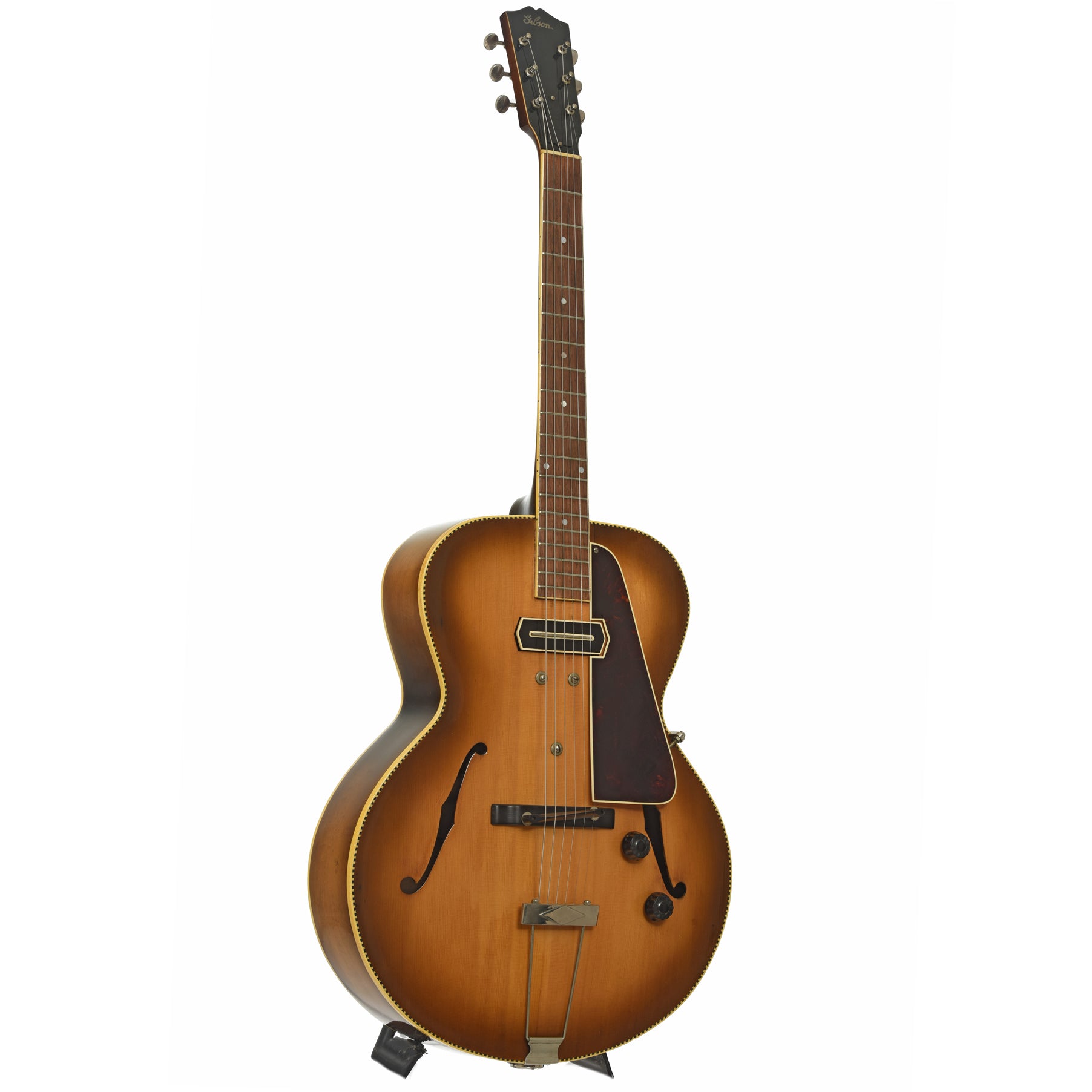 Full fornt and side of Gibson ES-150 Hollowbody Electric Guitar