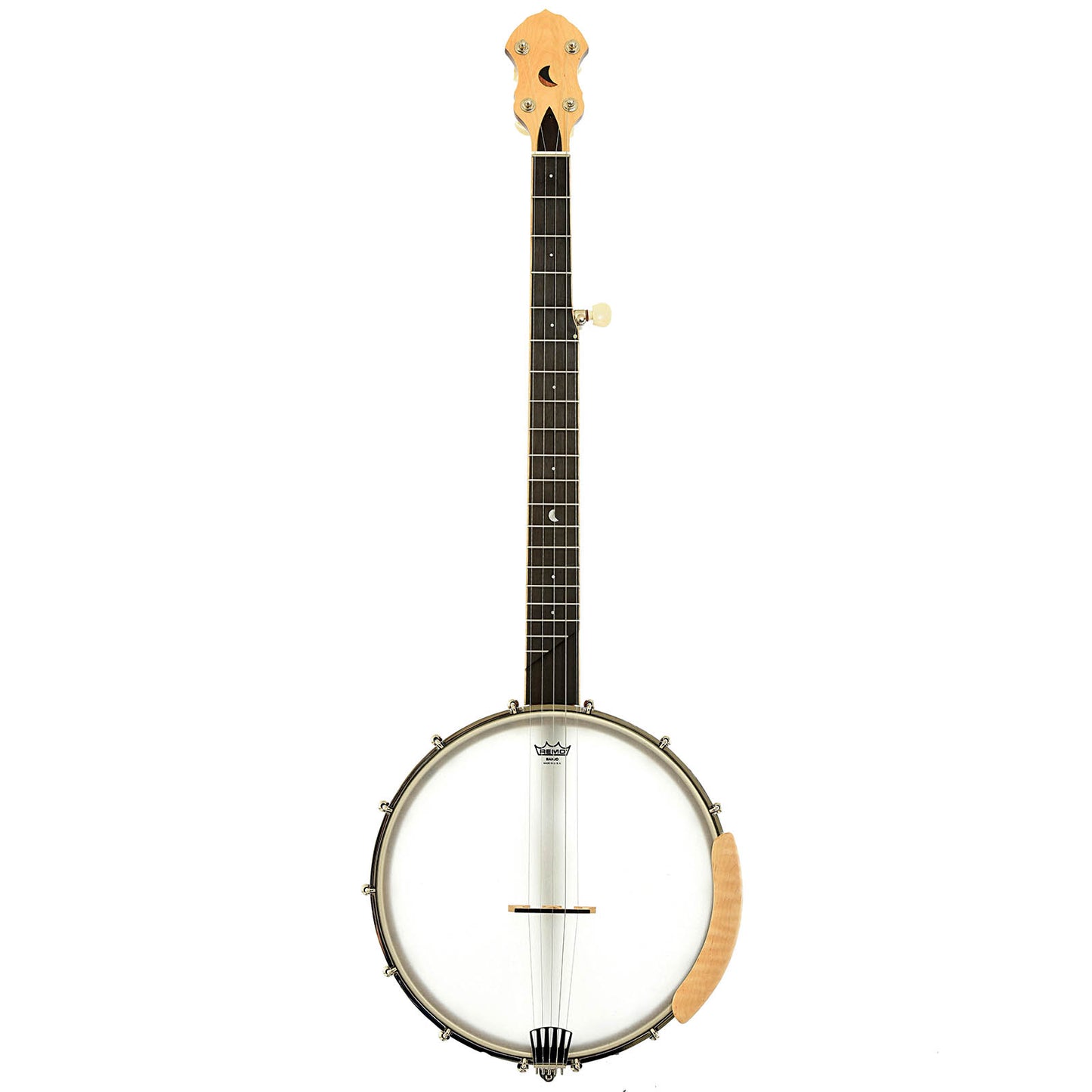 Full front of Gold Tone Lefthanded HM-100 High Moon Openback Banjo 
