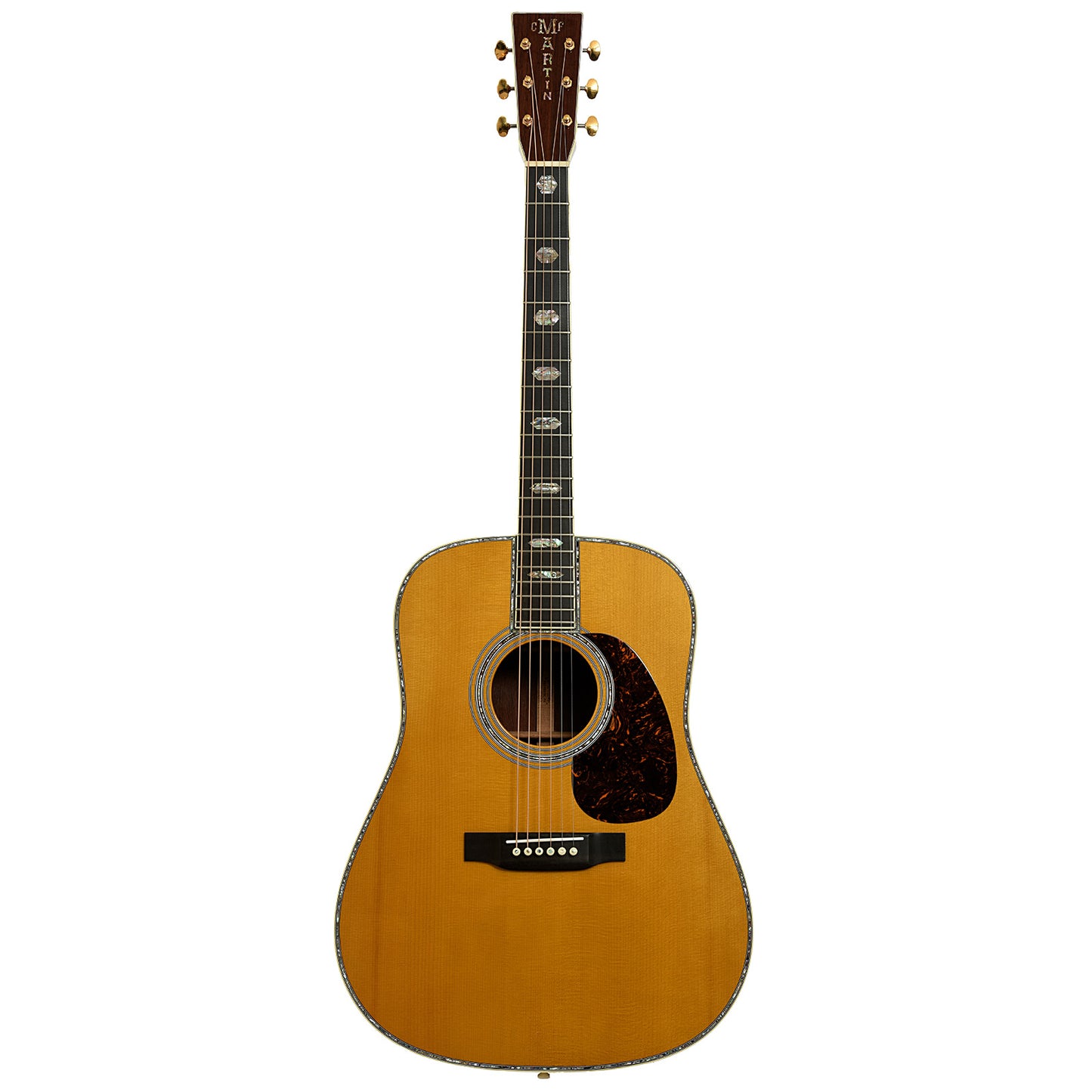 Full front of Martin Custom Shop D-45 Madagascar Acoustic Guitar