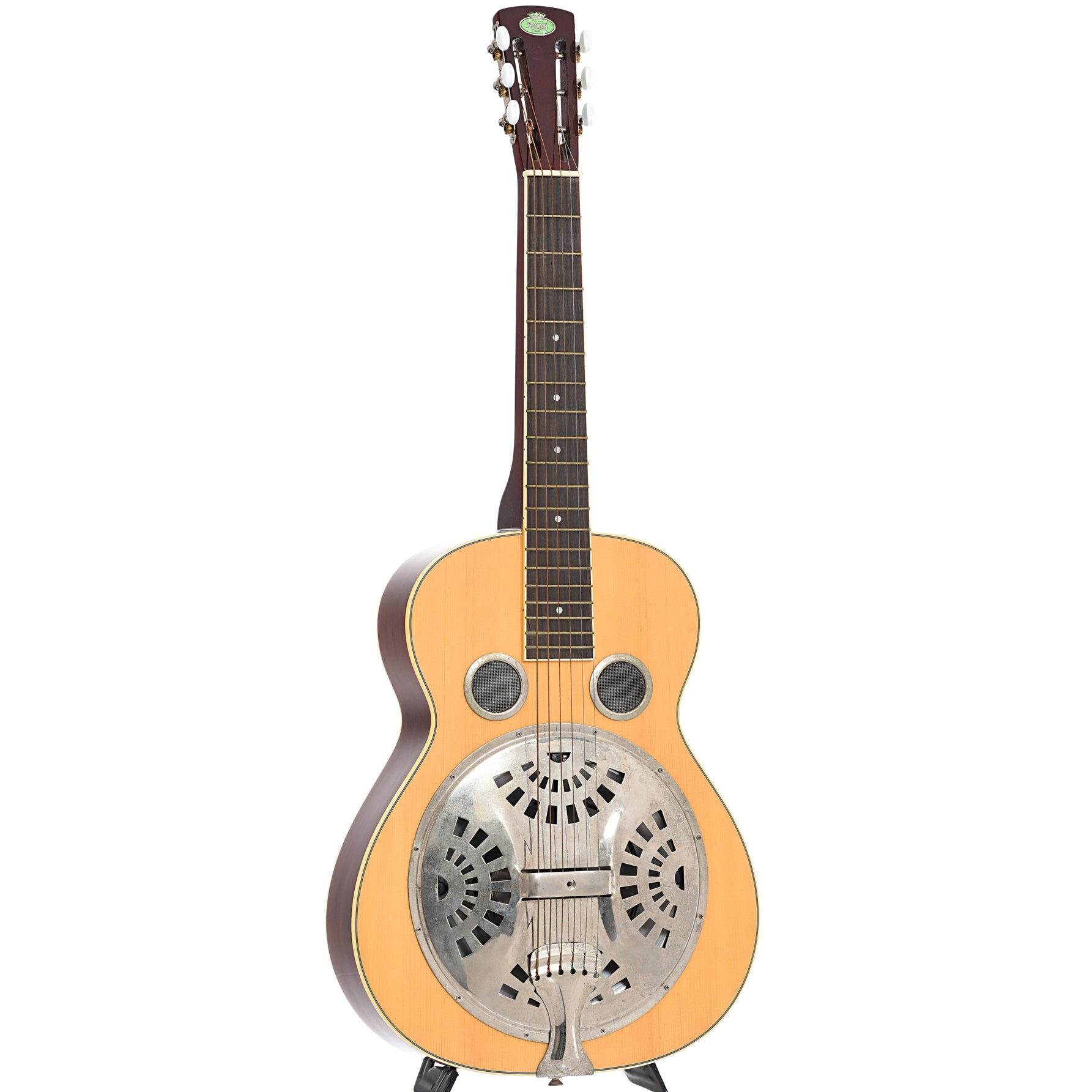 Full front and side of Regal RD-45S Squareneck Resonator Guitar (1990's)