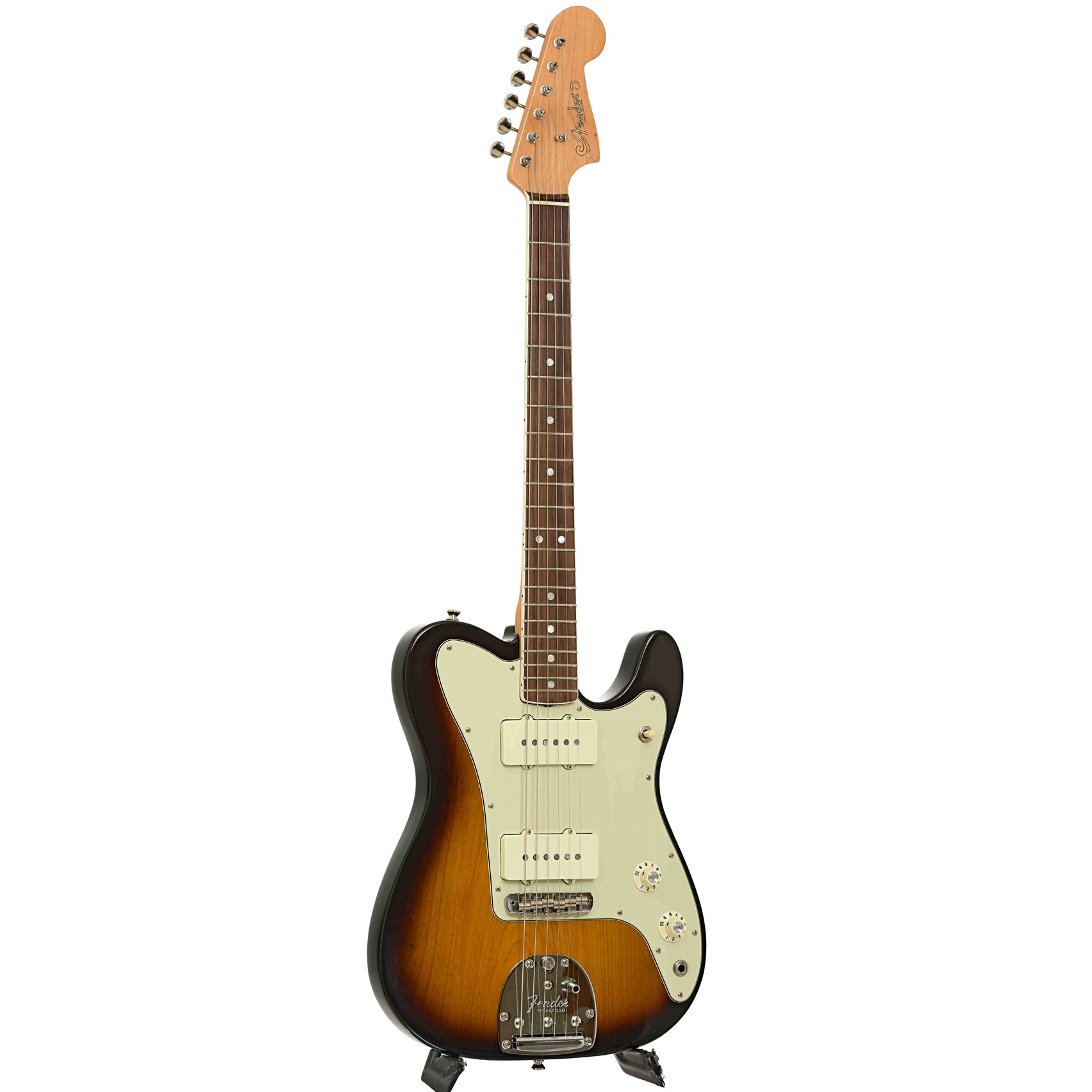 Full front and side of Fender Parallel Universe Jazz-Tele Limited Edition Electric Guitar