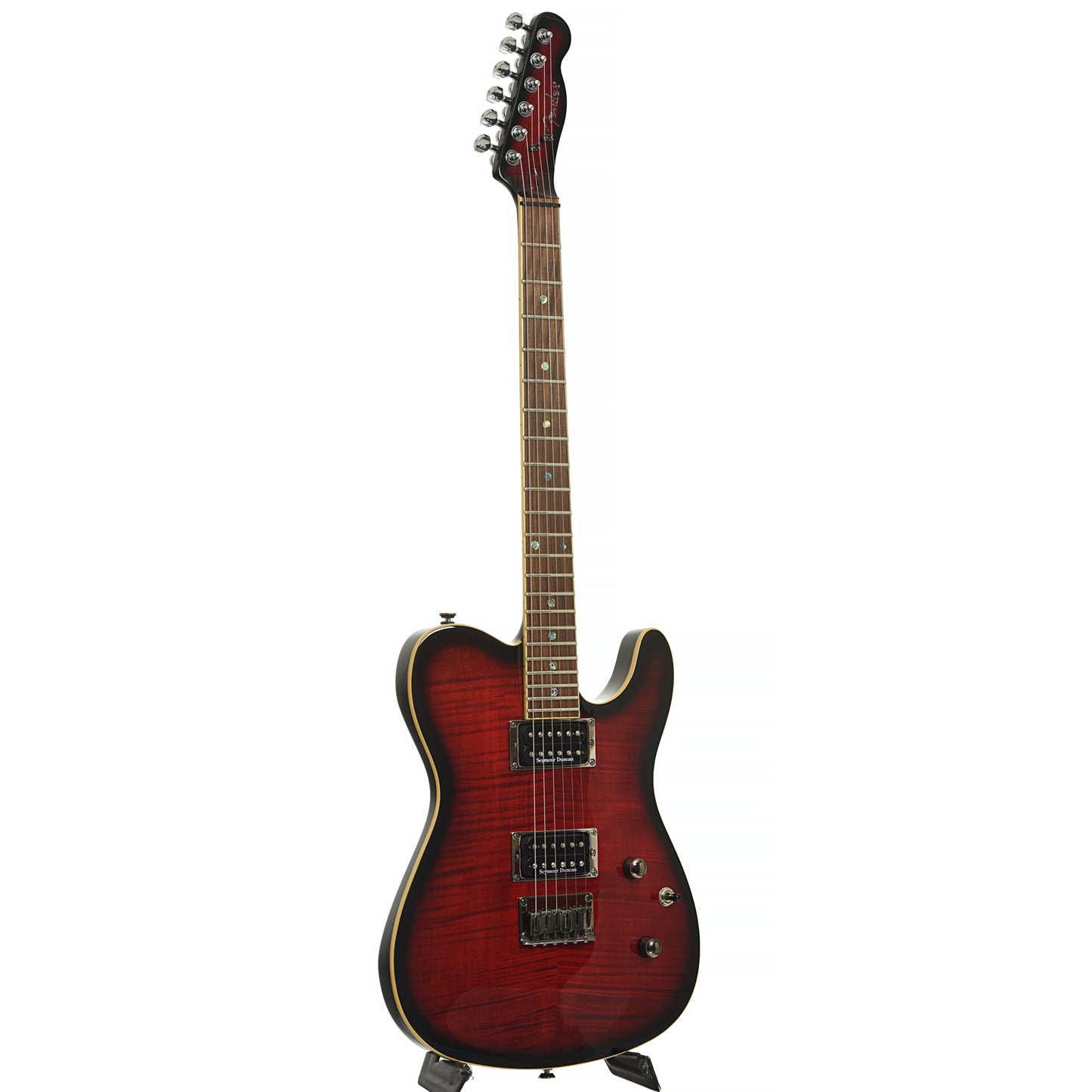 Full front and side of Fender Custom Telecaster FMT Electric Guitar