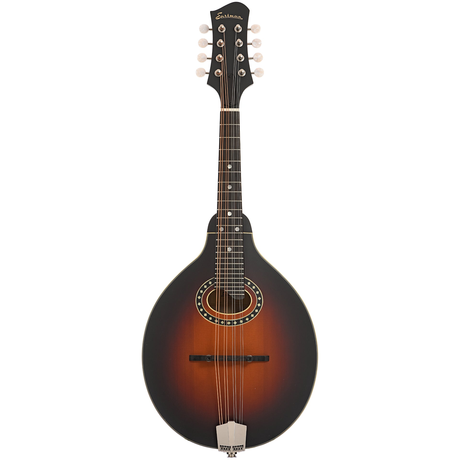Full front of Eastman MD304E-SB Mandolin, Sunburst