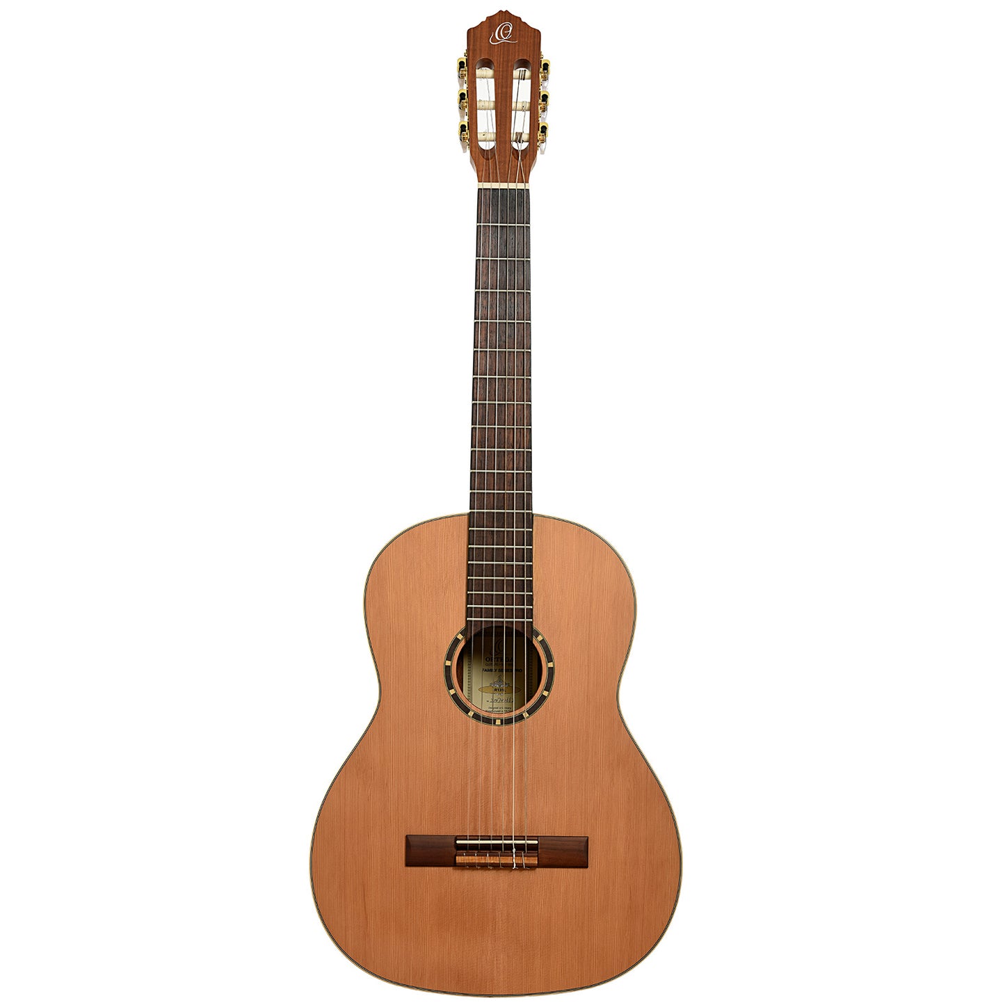 Full front of Ortega Family Series Pro R131L Left-Handed Classical Guitar