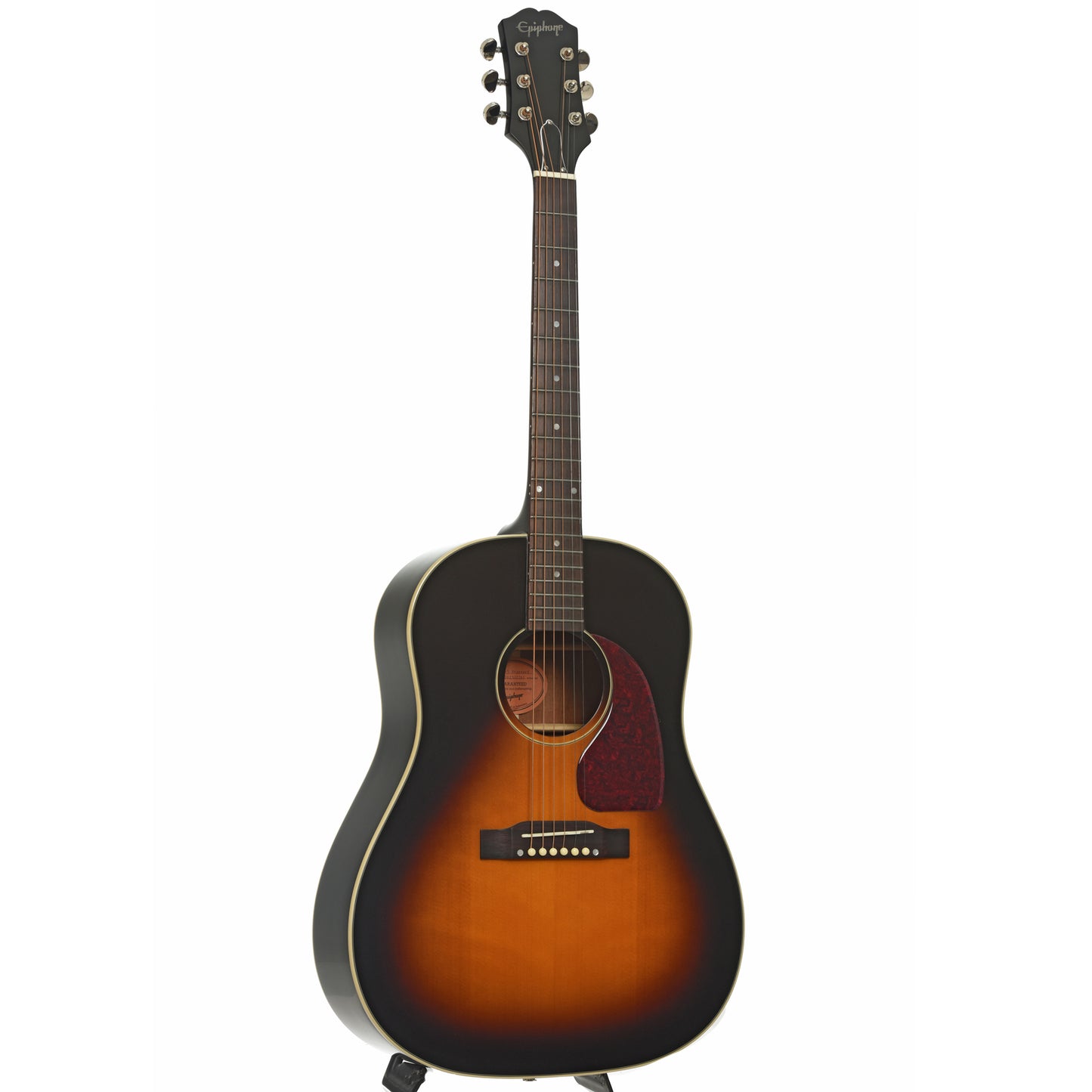 Full front and side of Epiphone J-45 Standard Acoustic Guitar