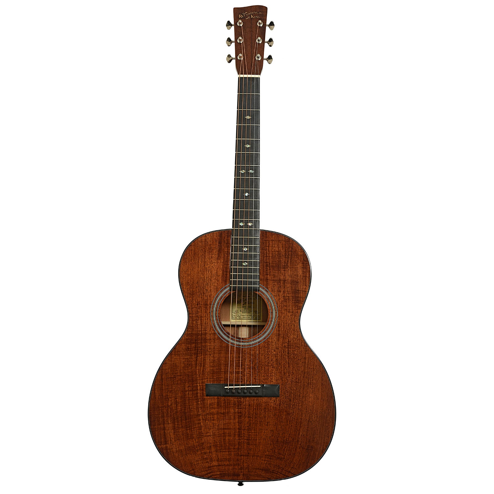 Full front of Recording King Koa 12-Fret 000 Acoustic Guitar