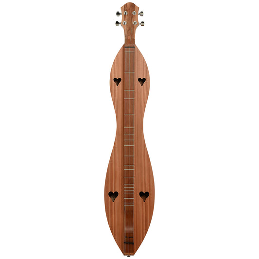 Full front of McSpadden 4FH26CR Cherry & Redwood Lap Dulcimer