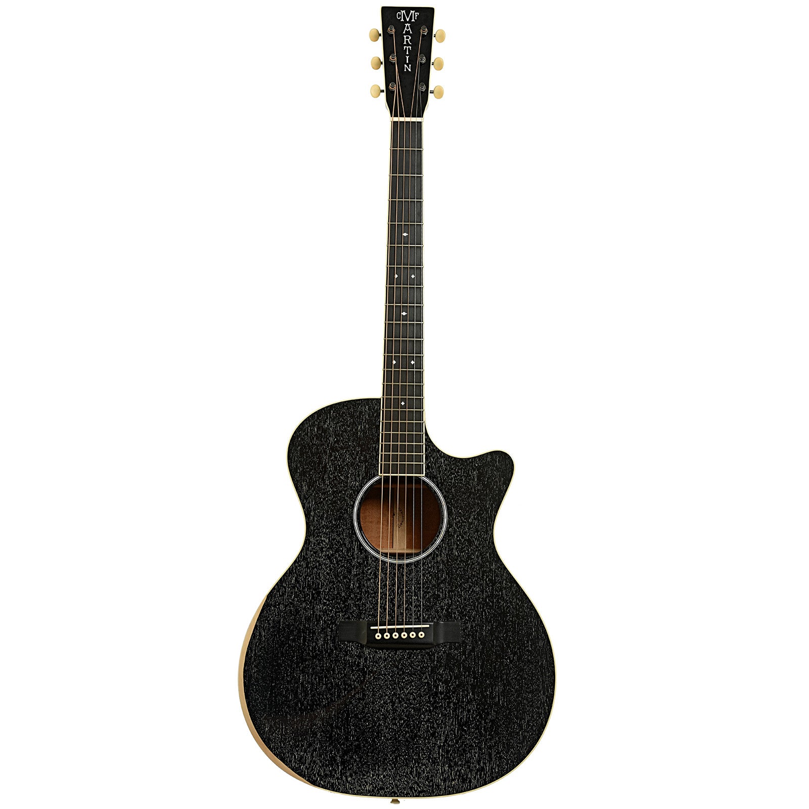 Full front of Martin Custom GPC16 Cutaway Guitar Black