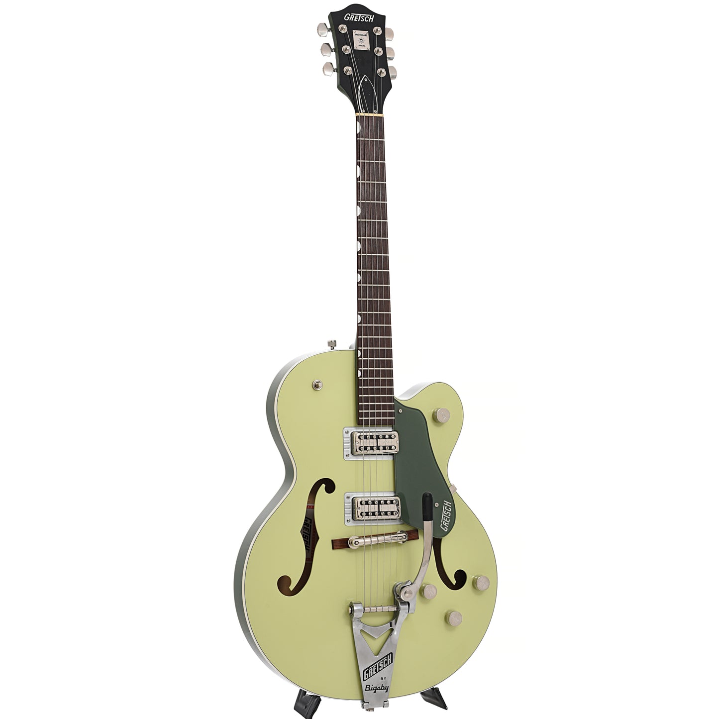 Full front and side of Gretsch G6118T-SGR Anniversary