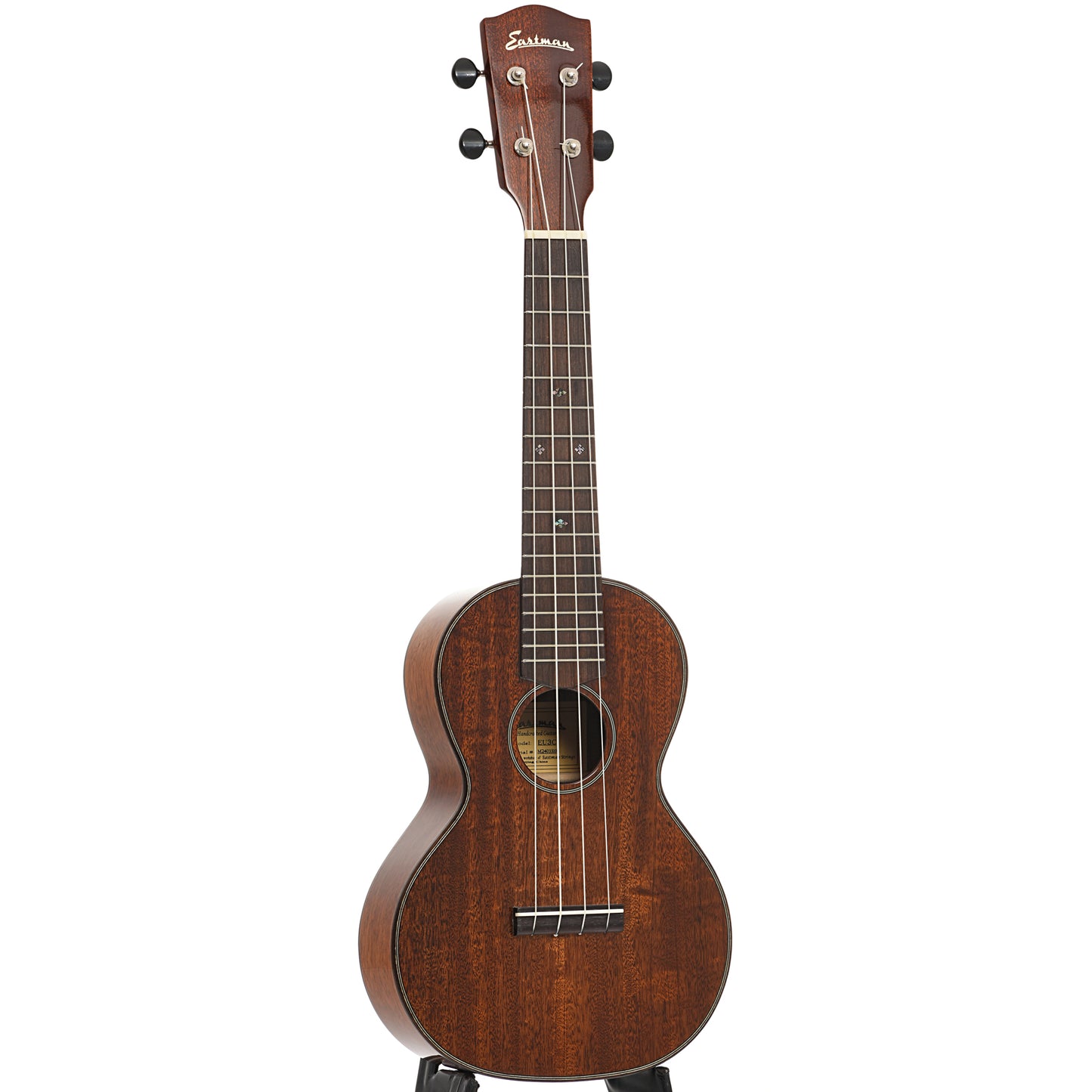 Full front and side of Eastman EU3C Concert Ukulele