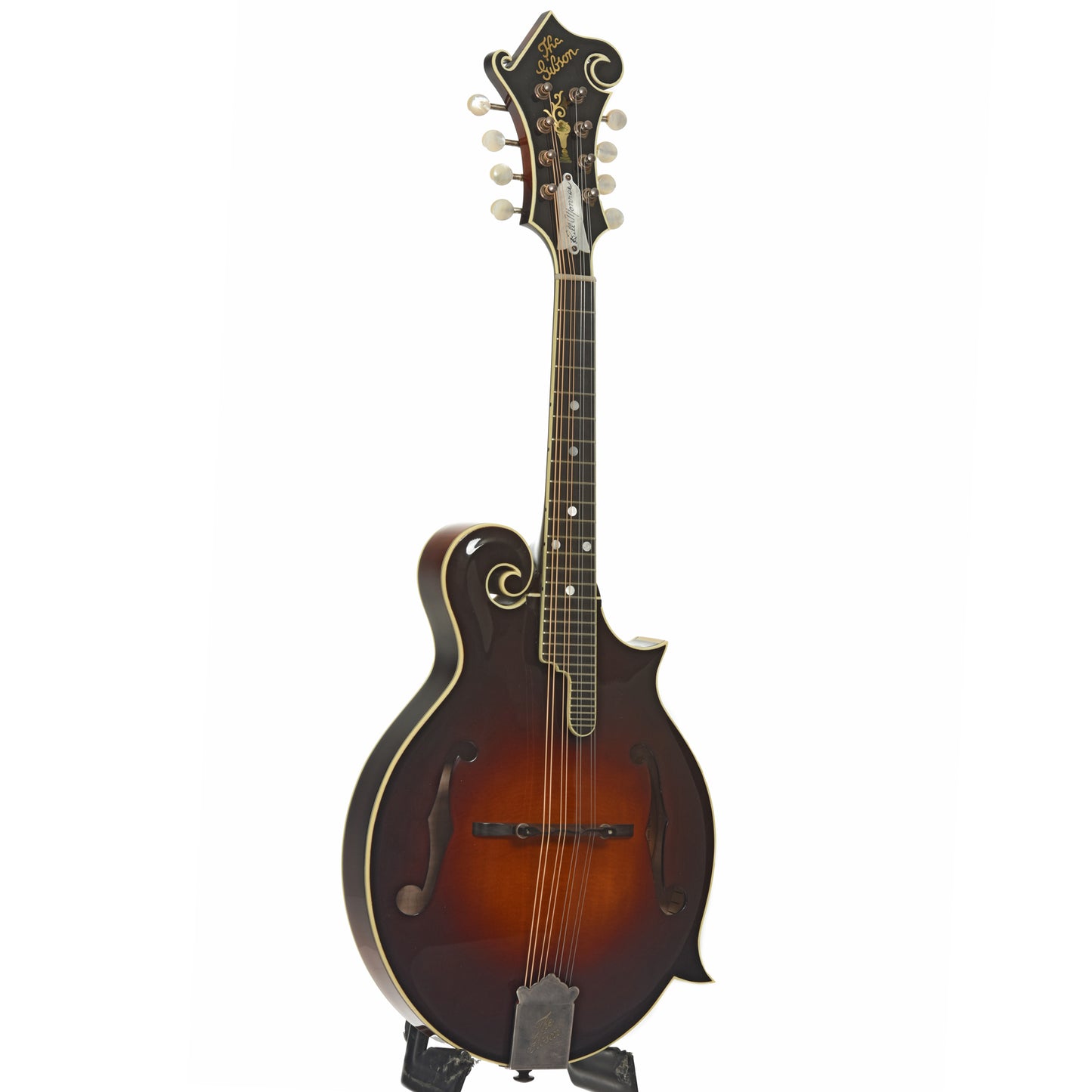 Full front and side of Gibson Bill Monroe F-5 F-Style Mandolin 