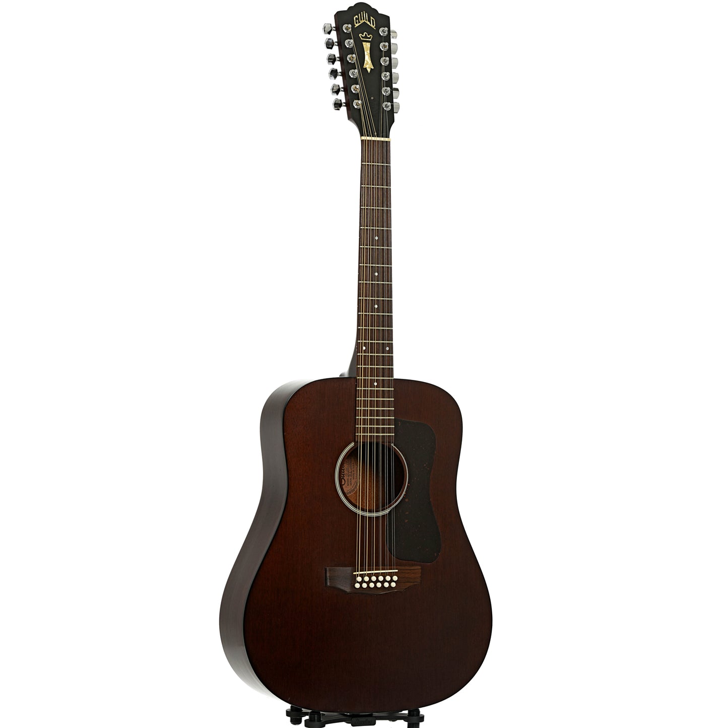 Full front and side of Guild D15-12M 12-String Guitar