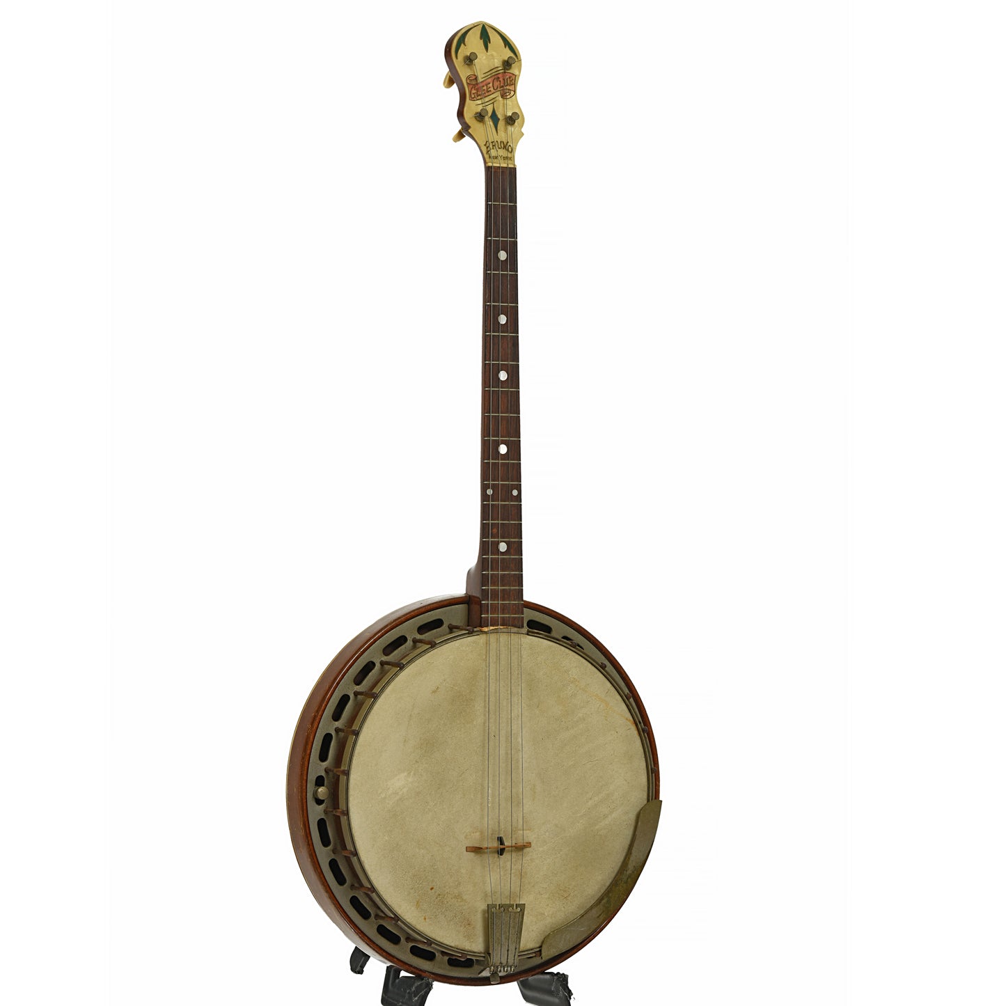 Full front and side of Bruno Glee Club Tenor Banjo