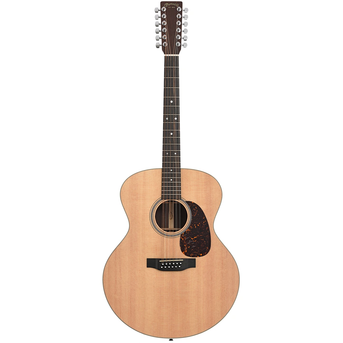 Full front of Martin Grand J-16E Thin-Body 12-String Guitar