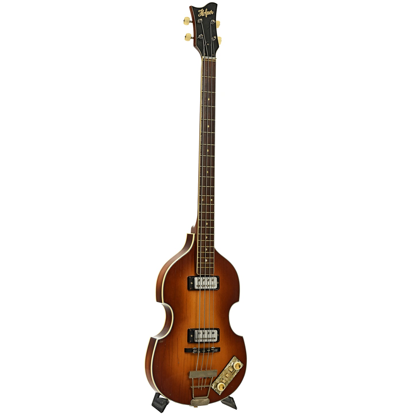 Full front and side of Hofner 500/1 Beatle Bass