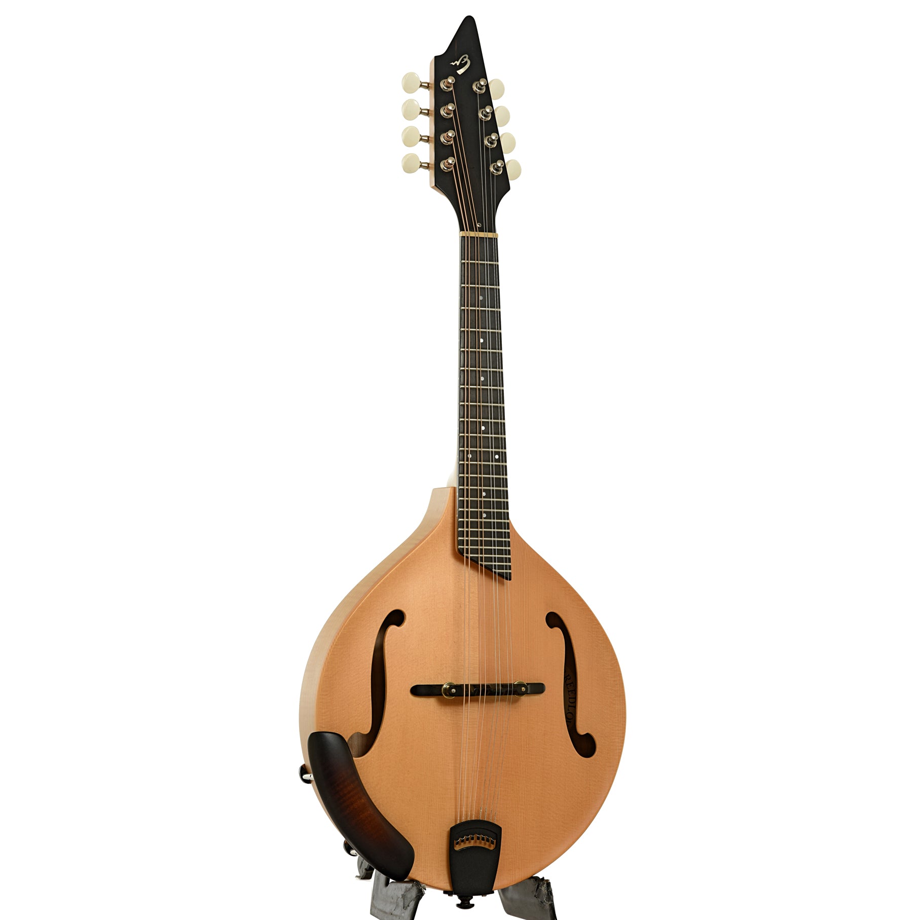 Full front and side of Breedlove Quartz OF Mandolin 